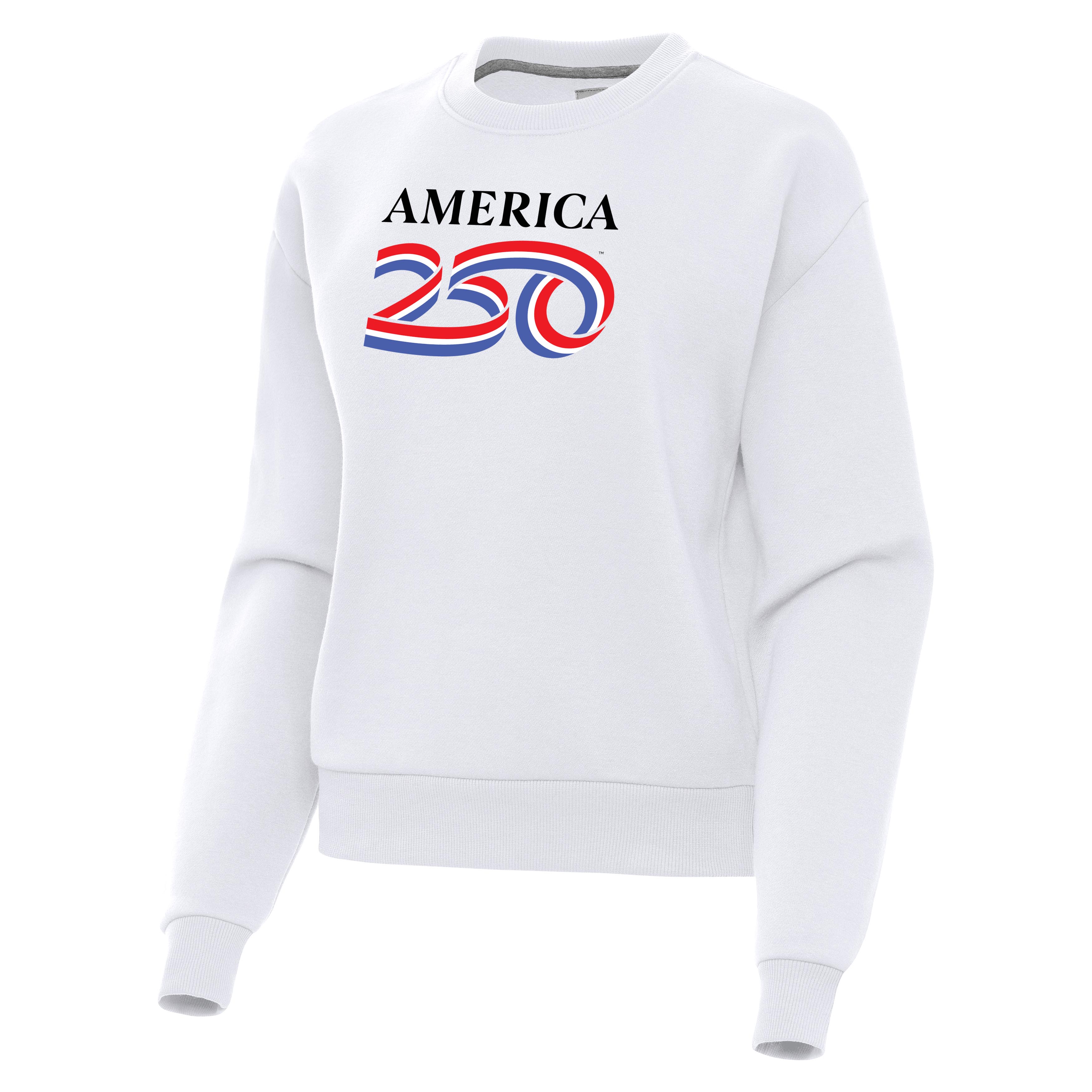 America250 Womens Victory Full Front DTF Crew Fleece