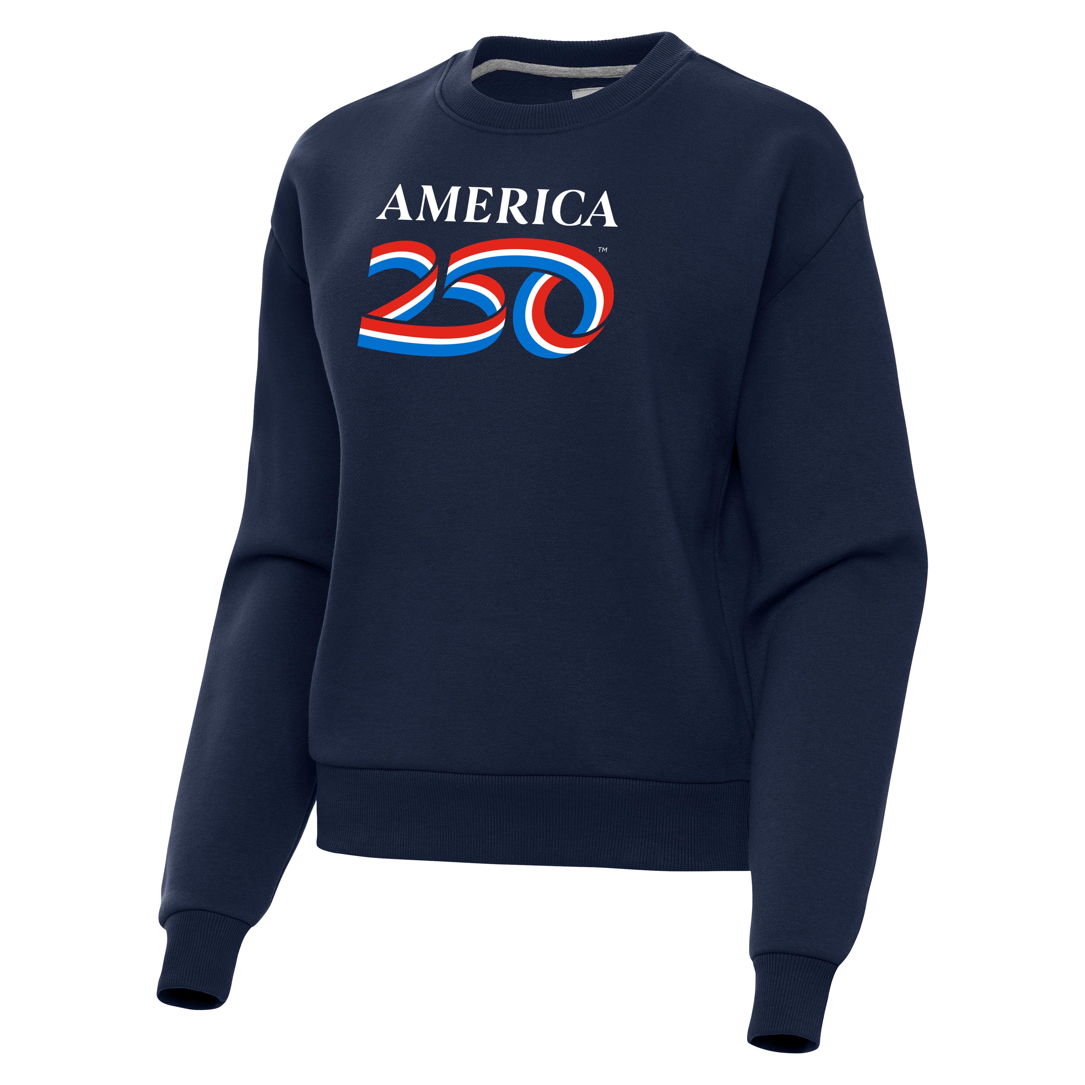 America250 Womens Victory Full Front DTF Crew Fleece - Image 2