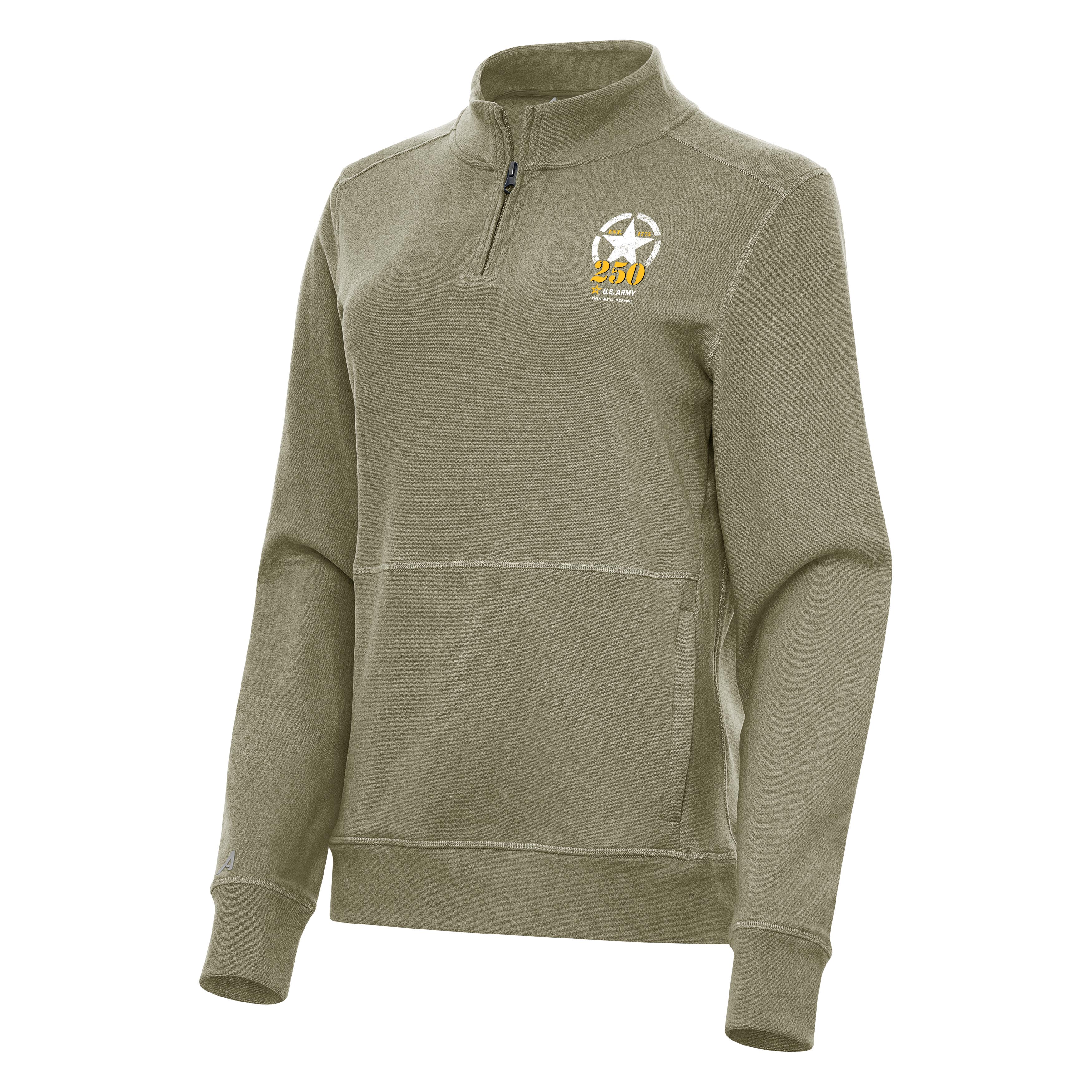 Army 250th Anniversary Womens Crush Quarter Zip Pullover - Image 3