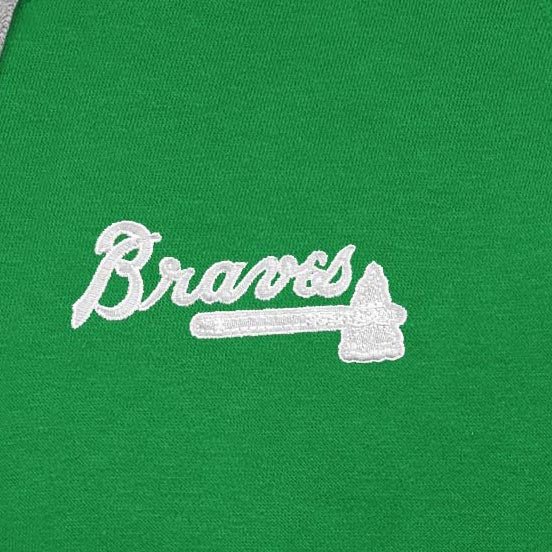 Atlanta Braves Victory St Patricks Day White Logo Pullover Hood - Image 2