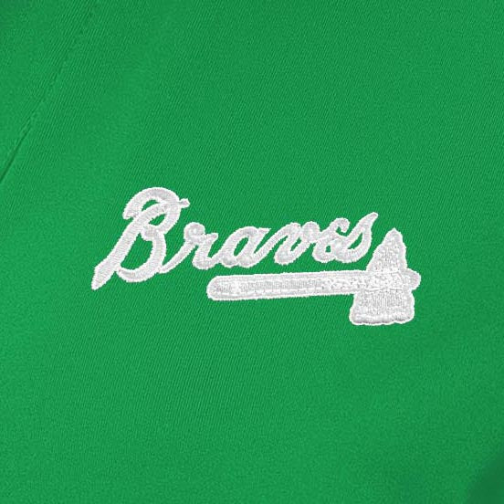 Atlanta Braves Womens Era St Patricks Day White Logo Polo - Image 2
