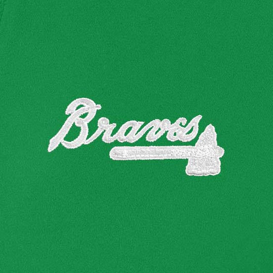 Atlanta Braves Womens Intent St Patricks Day White Logo Quarter Zip Pullover - Image 2