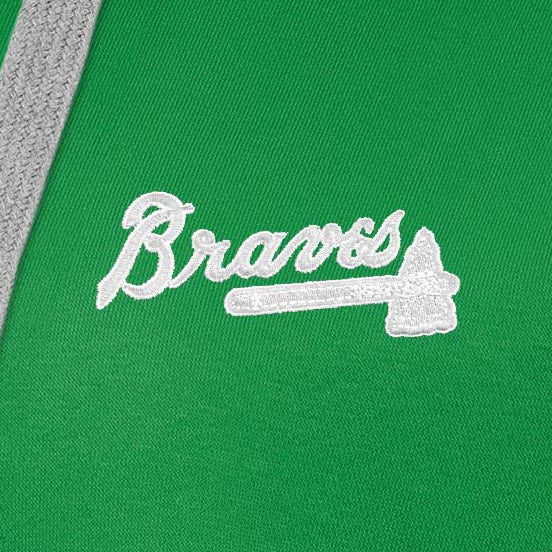 Atlanta Braves Womens Victory St Patricks Day White Logo Pullover Hood - Image 2