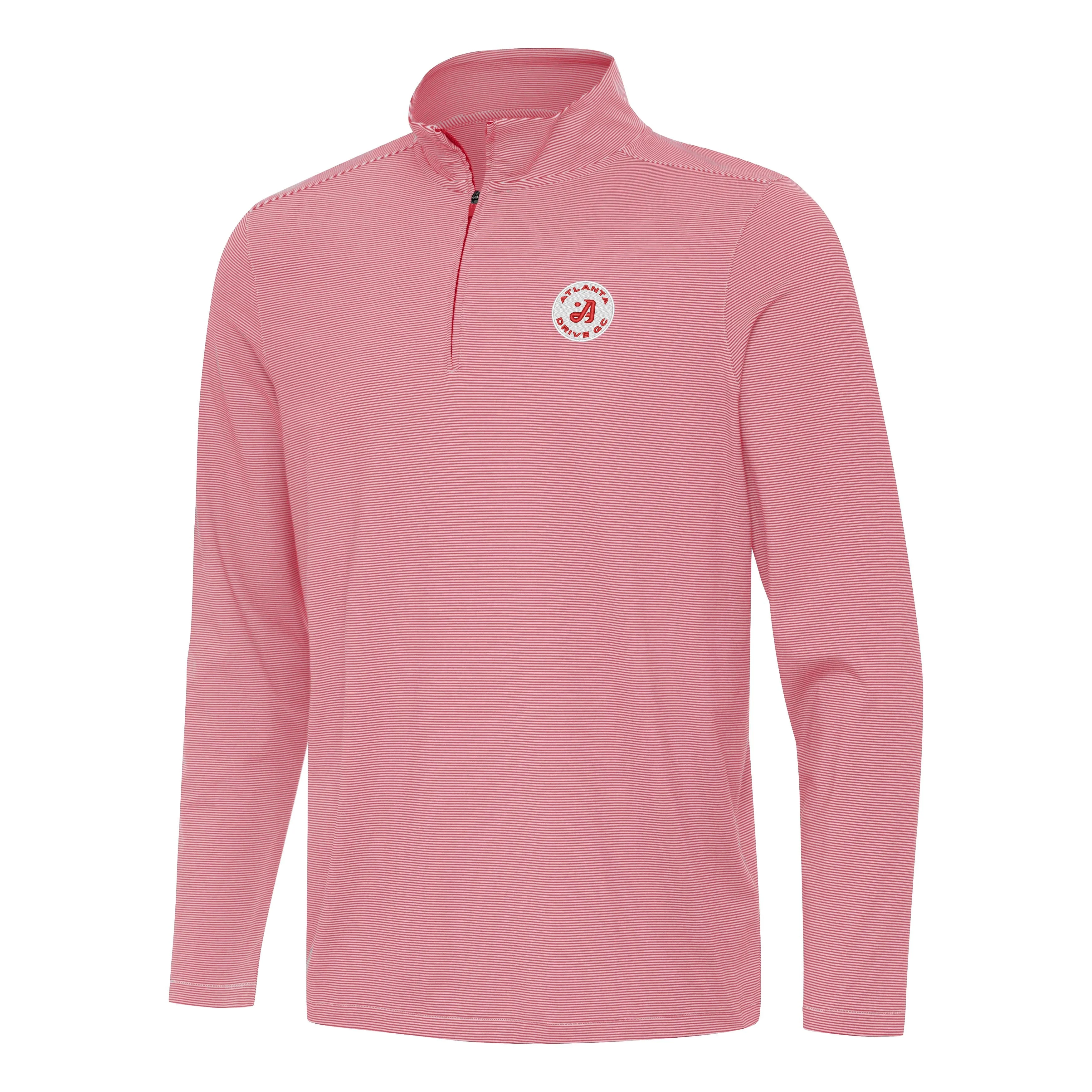 Atlanta Drive Golf Club White Logo Background Twine Quarter Zip Pullover