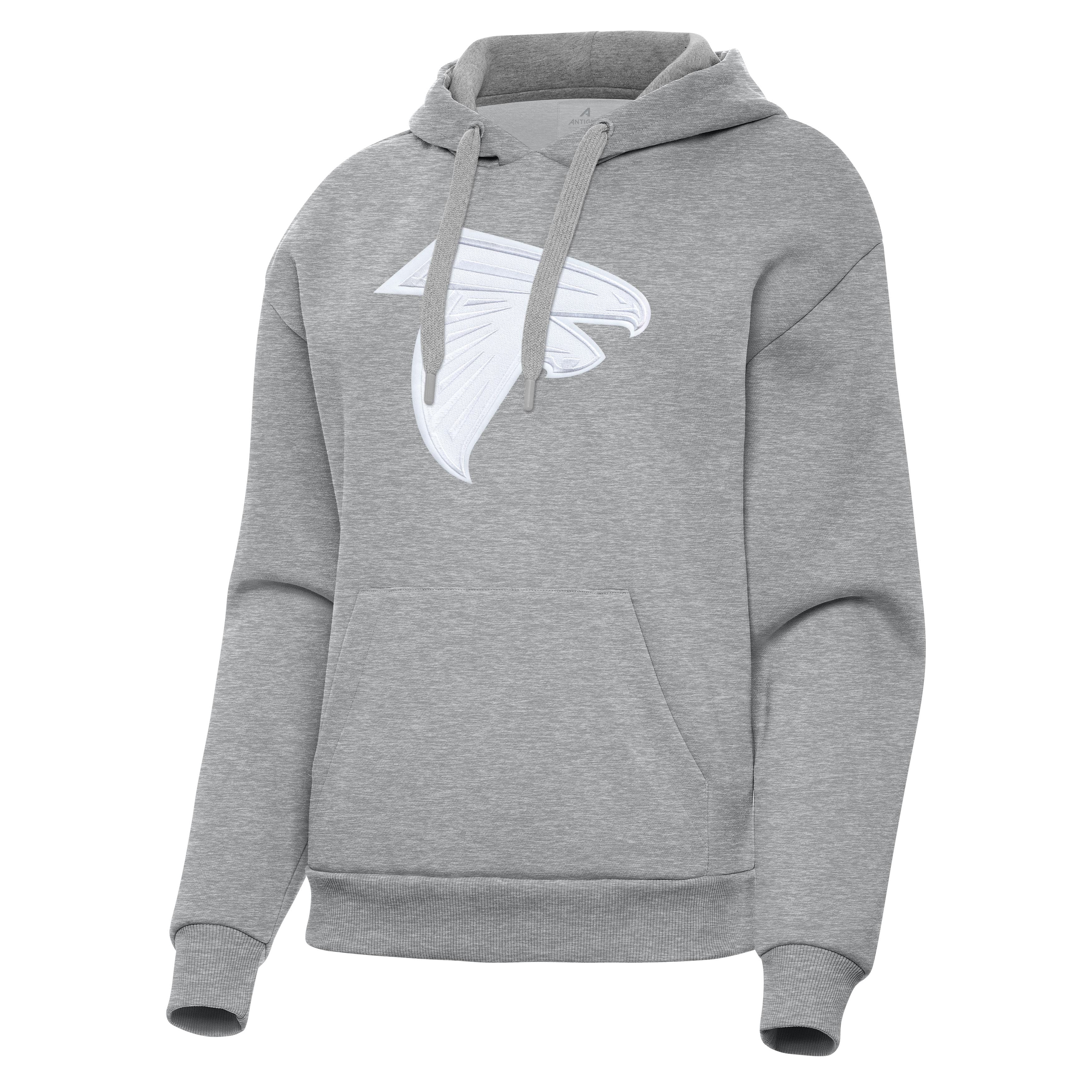 Atlanta Falcons Womens Victory White Full Front Logo Pullover Hood - Image 2