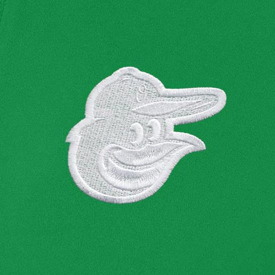 Baltimore Orioles Womens Intent St Patricks Day White Logo Quarter Zip Pullover - Image 2