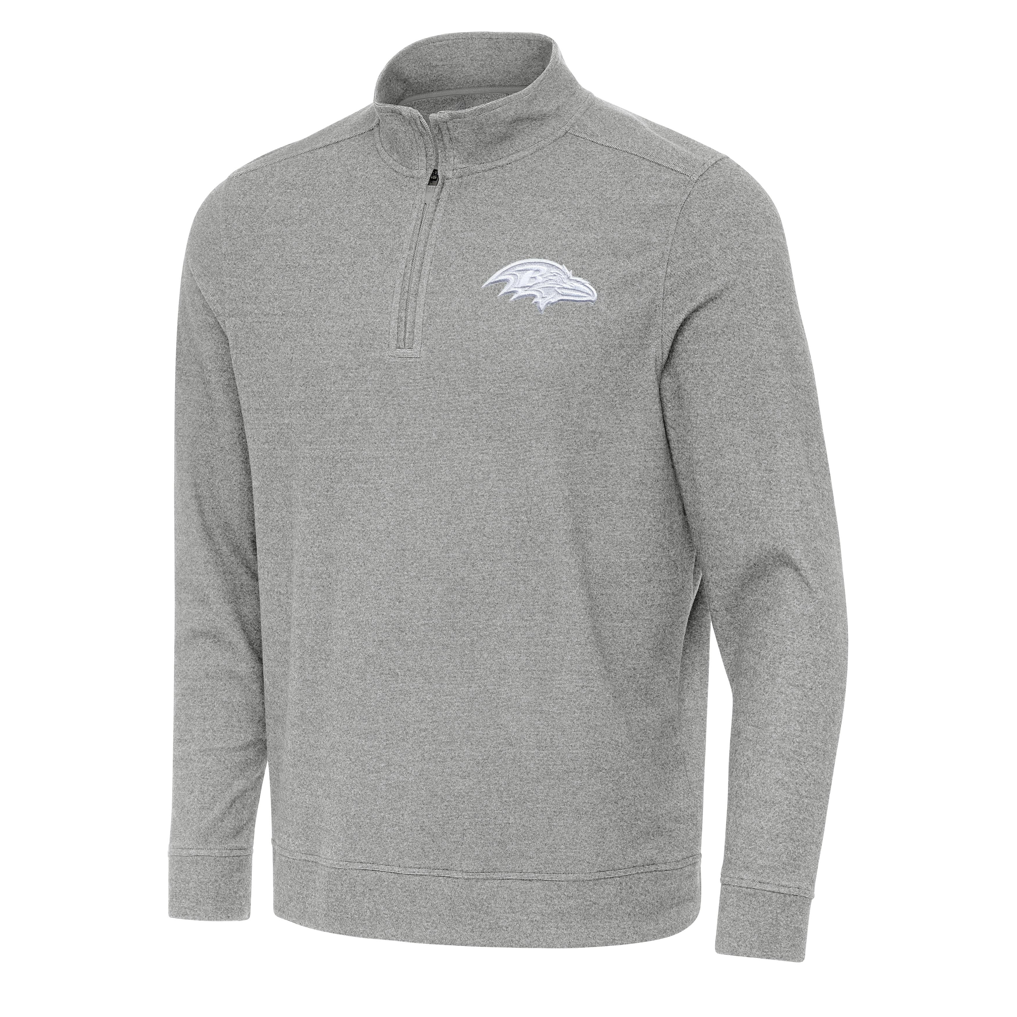 Baltimore Ravens Subtle White Logo Quarter Zip Mock