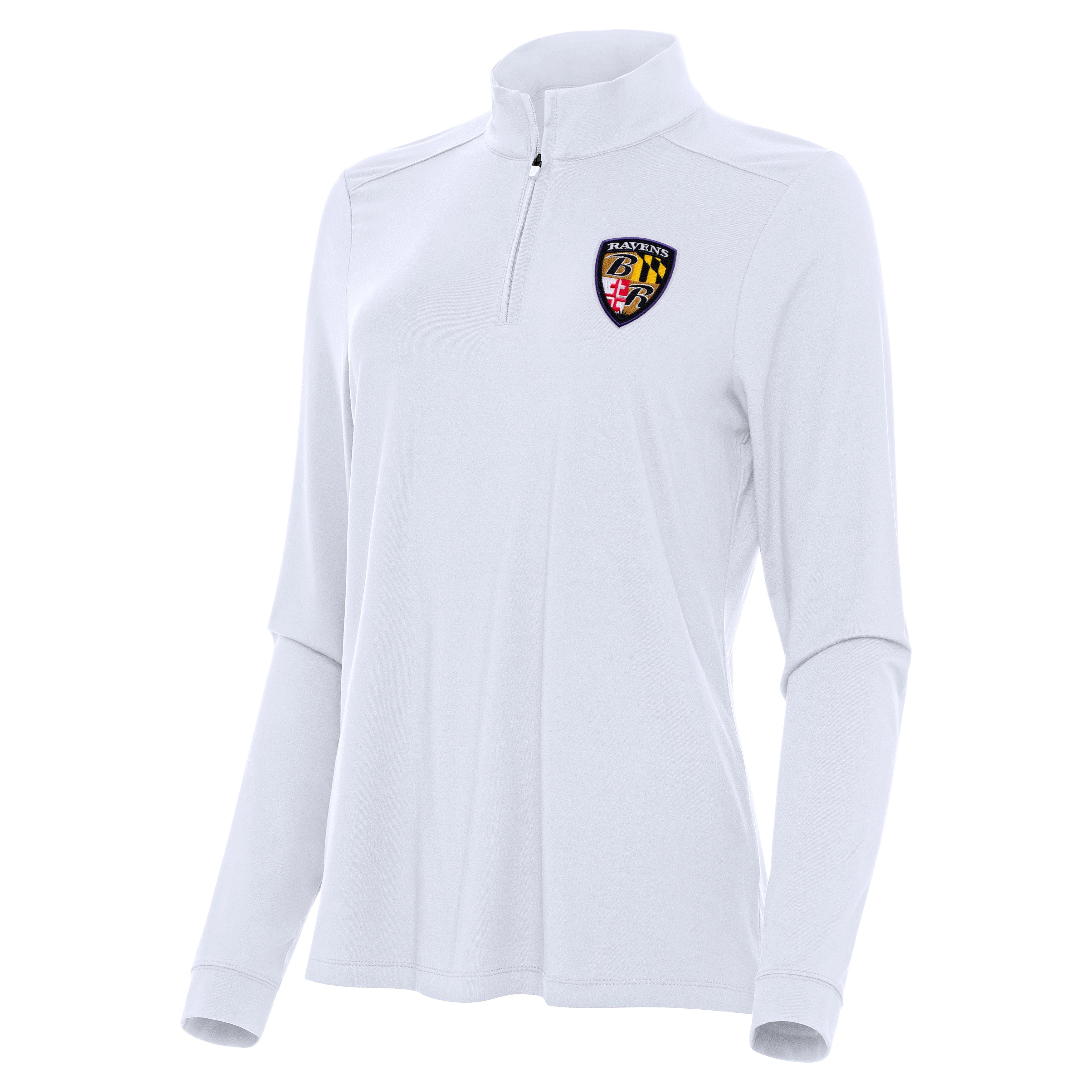 Baltimore Ravens Throwback Womens Intent Quarter Zip Pullover