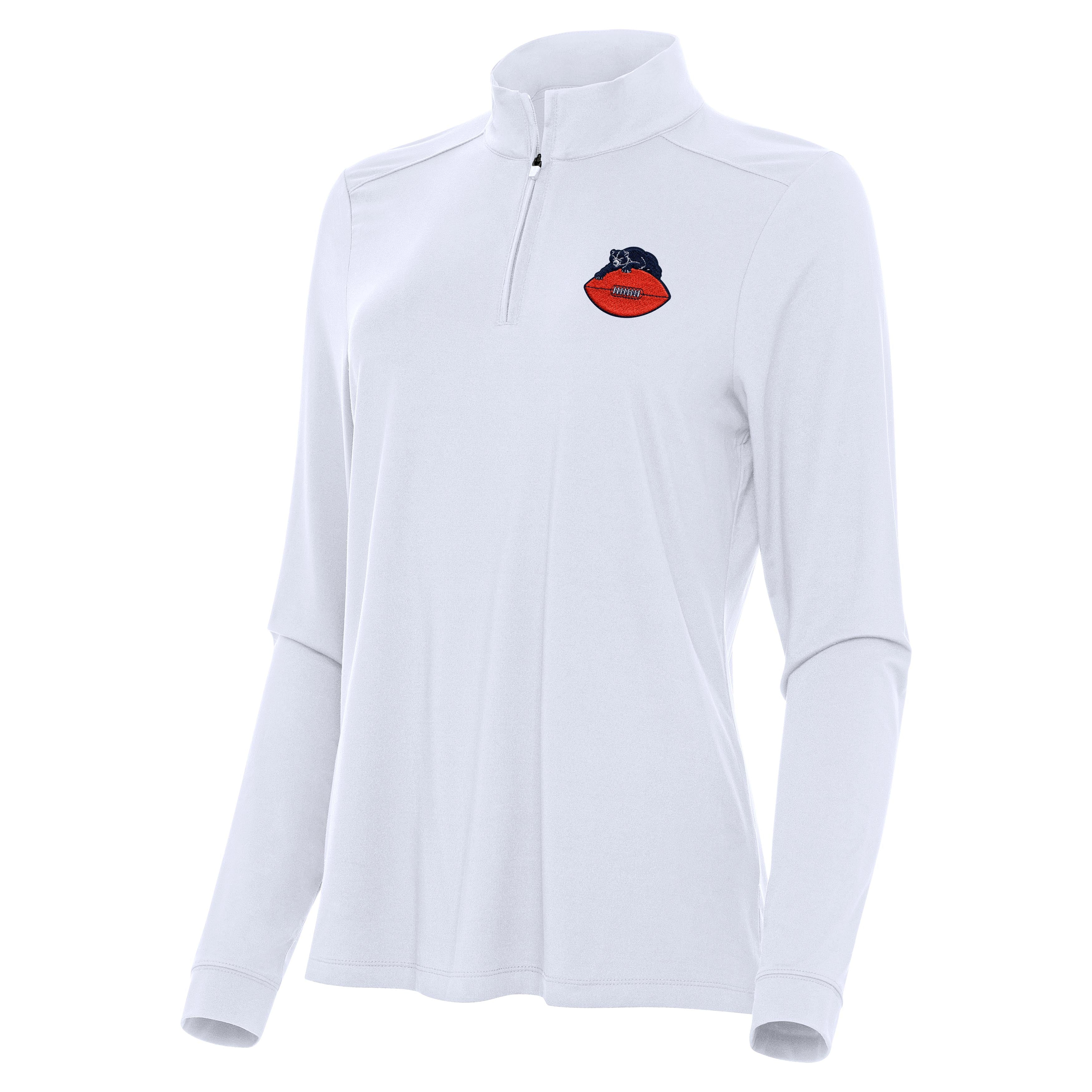Chicago Bears Throwback Womens Intent Quarter Zip Pullover