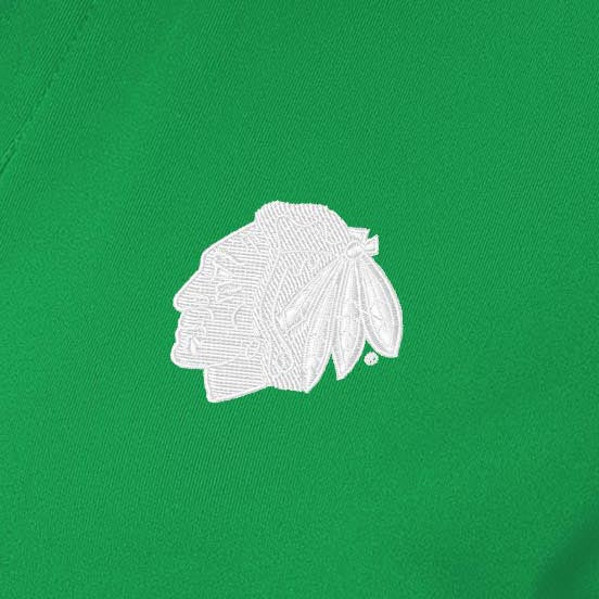 Chicago Blackhawks Womens Era St Patricks Day White Logo Polo - Image 2
