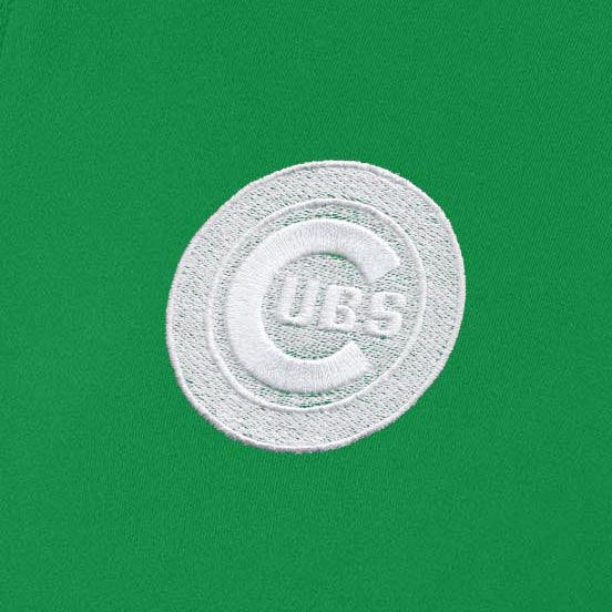 Chicago Cubs Womens Intent St Patricks Day White Logo Quarter Zip Pullover - Image 2