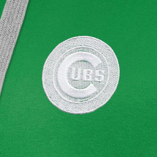 Chicago Cubs Womens Victory St Patricks Day White Logo Pullover Hood - Image 2