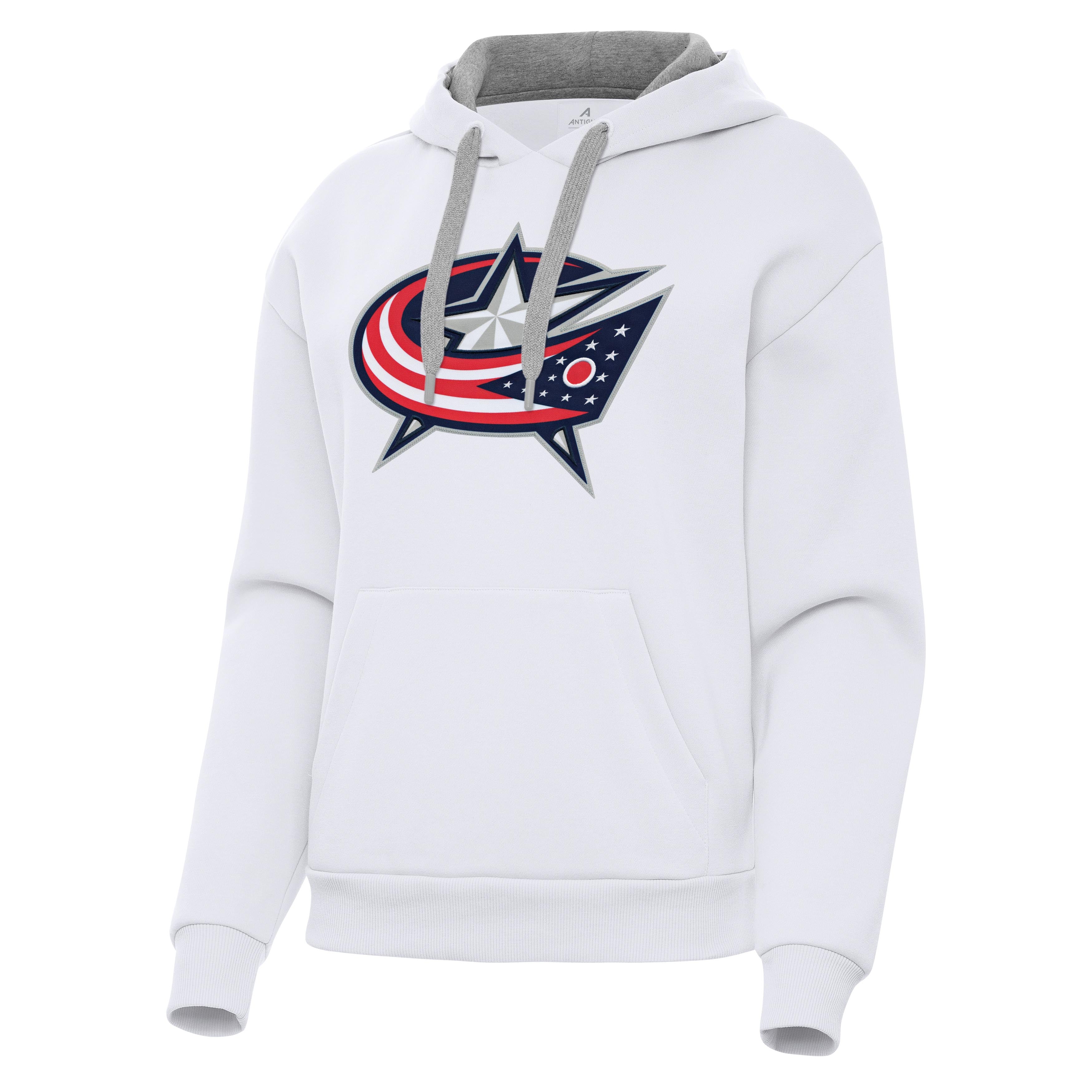 Columbus Blue Jackets Womens Victory Full Front Logo Pullover Hood