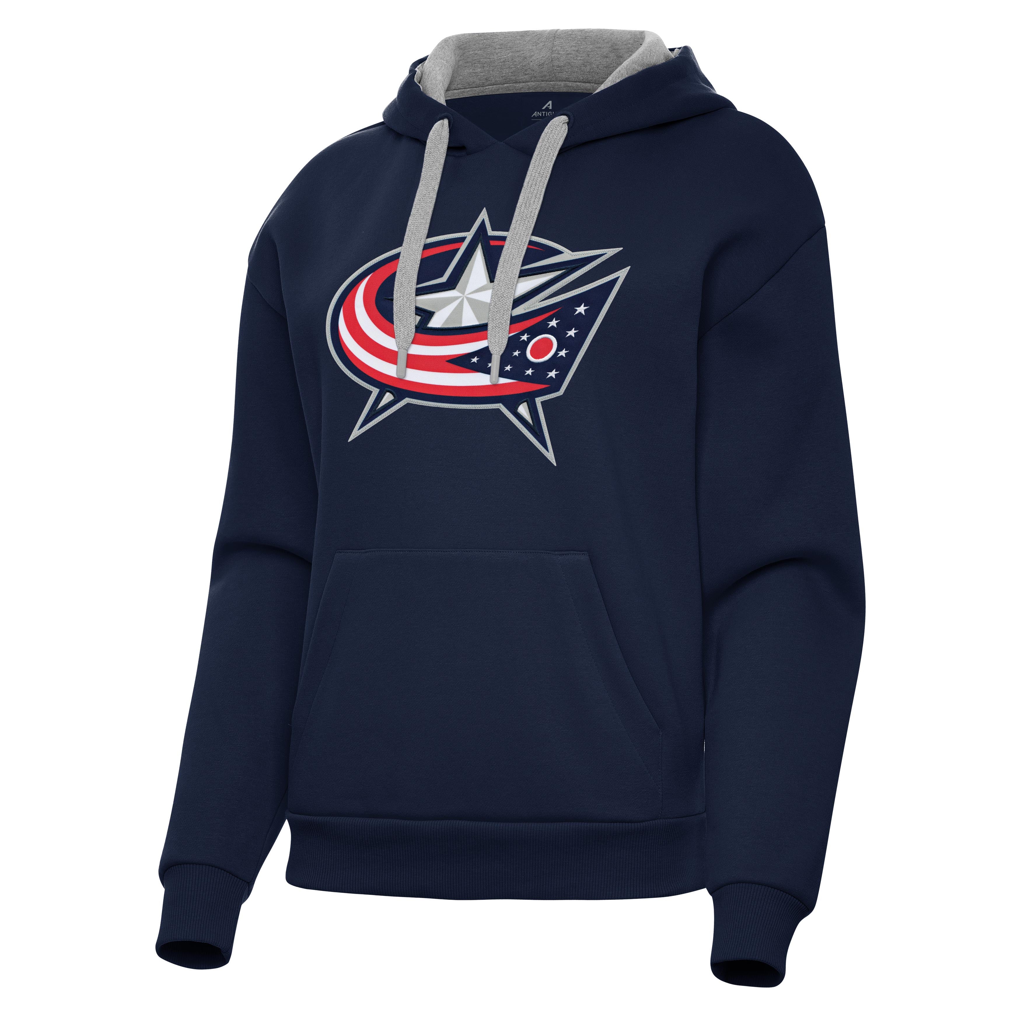 Columbus Blue Jackets Womens Victory Full Front Logo Pullover Hood - Image 2