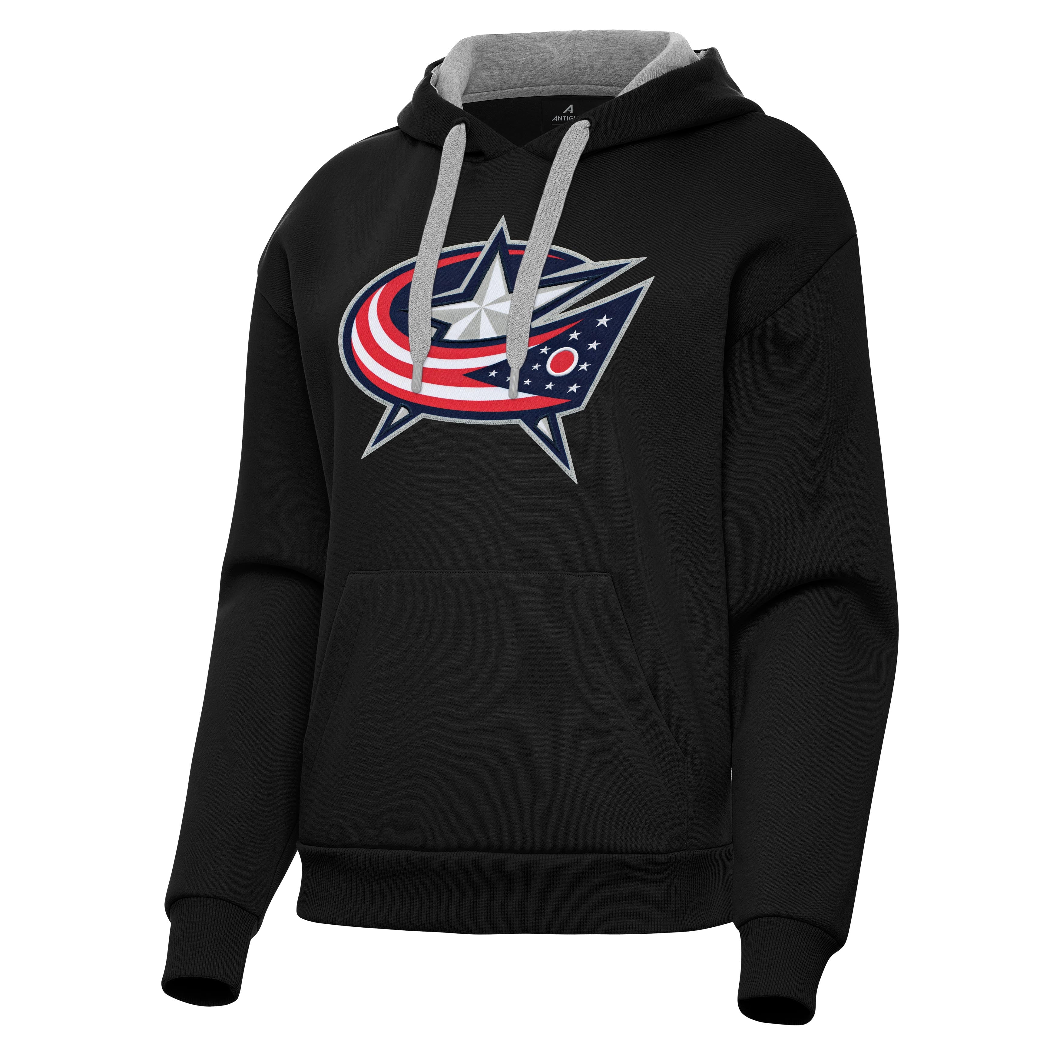 Columbus Blue Jackets Womens Victory Full Front Logo Pullover Hood - Image 3