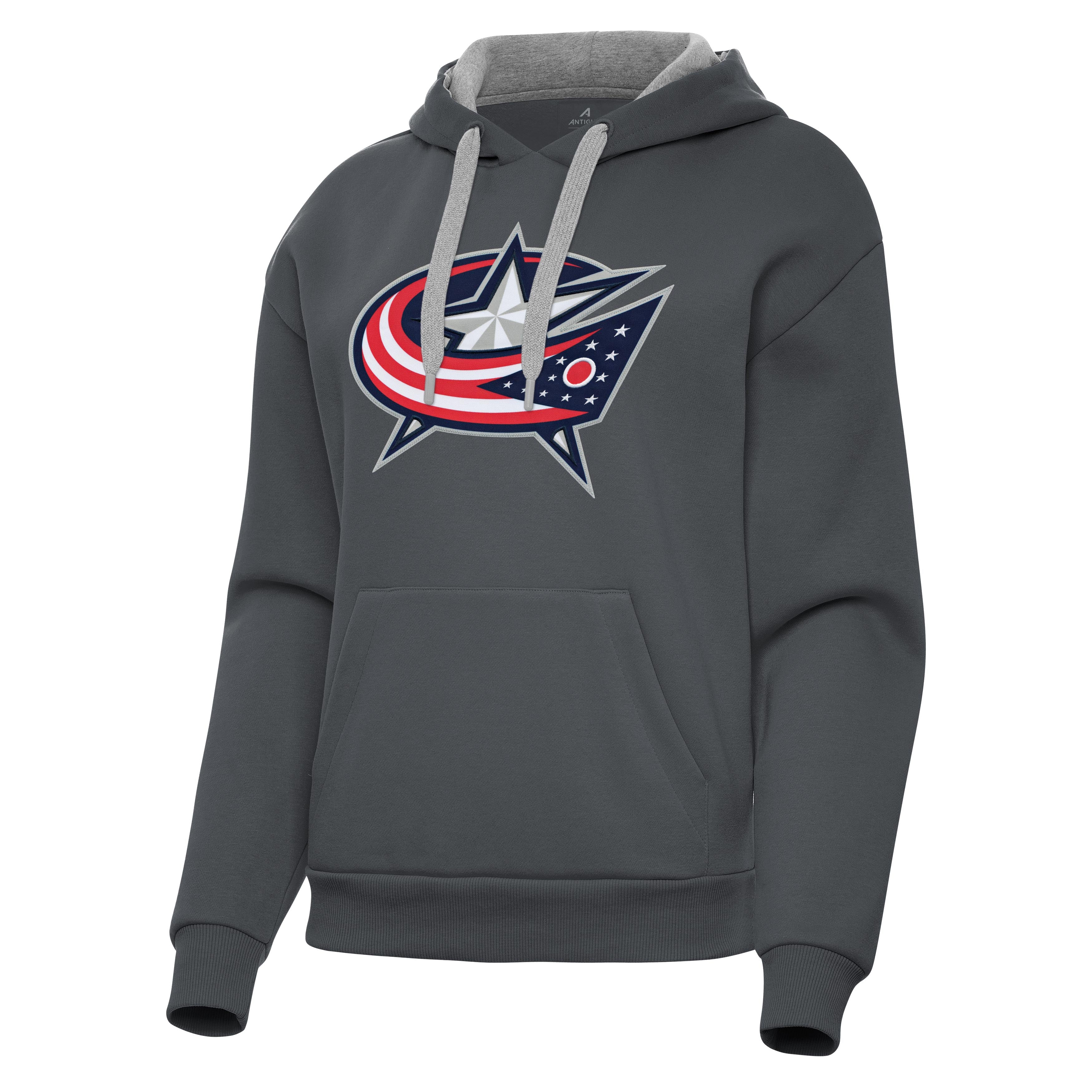 Columbus Blue Jackets Womens Victory Full Front Logo Pullover Hood - Image 6