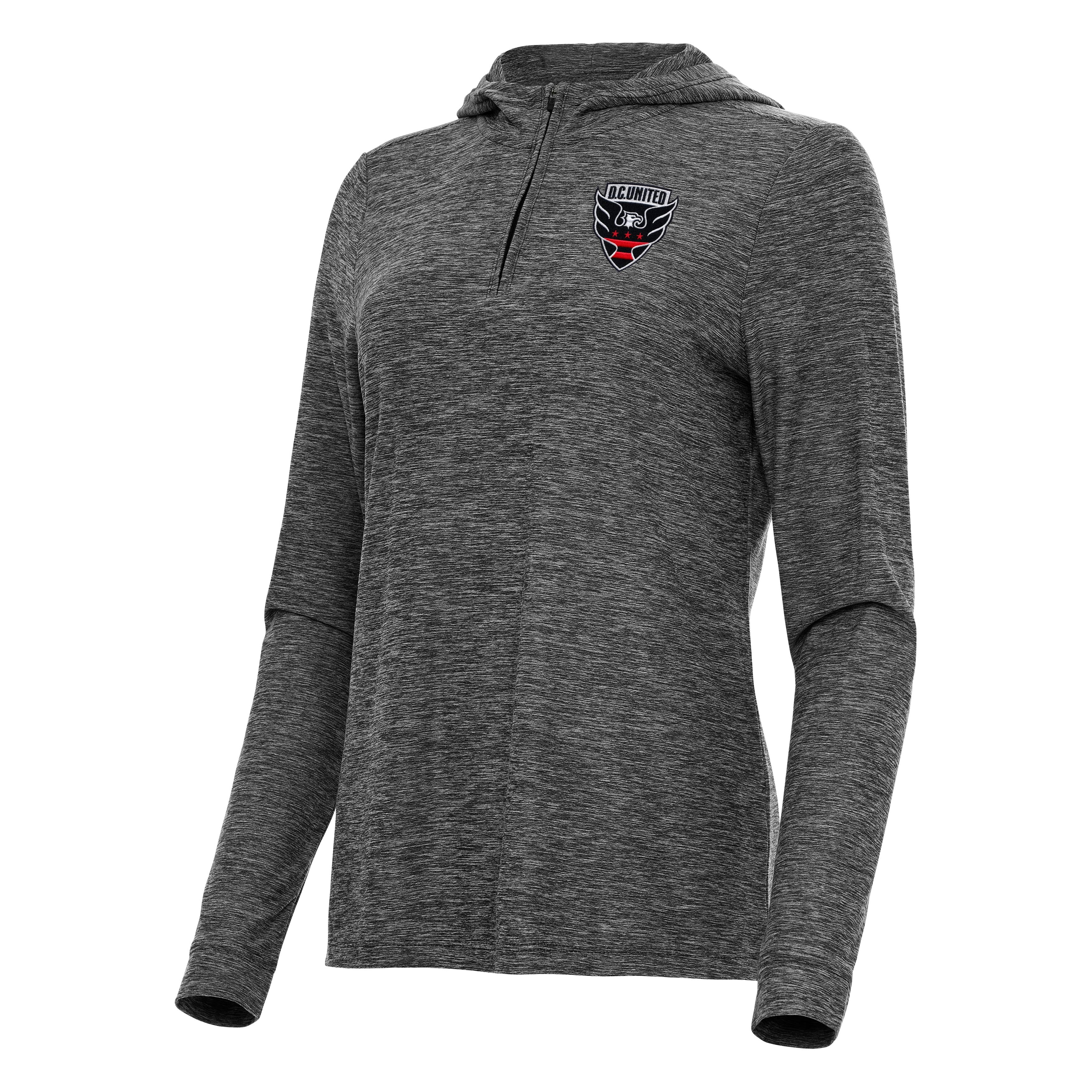 DC United Womens Daybreak Quarter Zip Pullover Hood