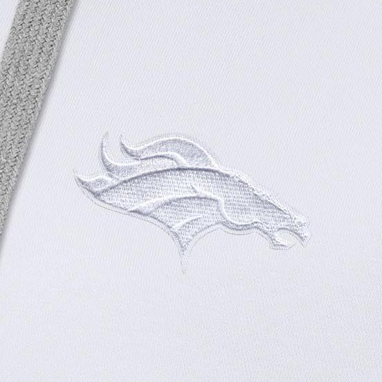 Denver Broncos Womens Victory White Logo Pullover Hood - Image 2