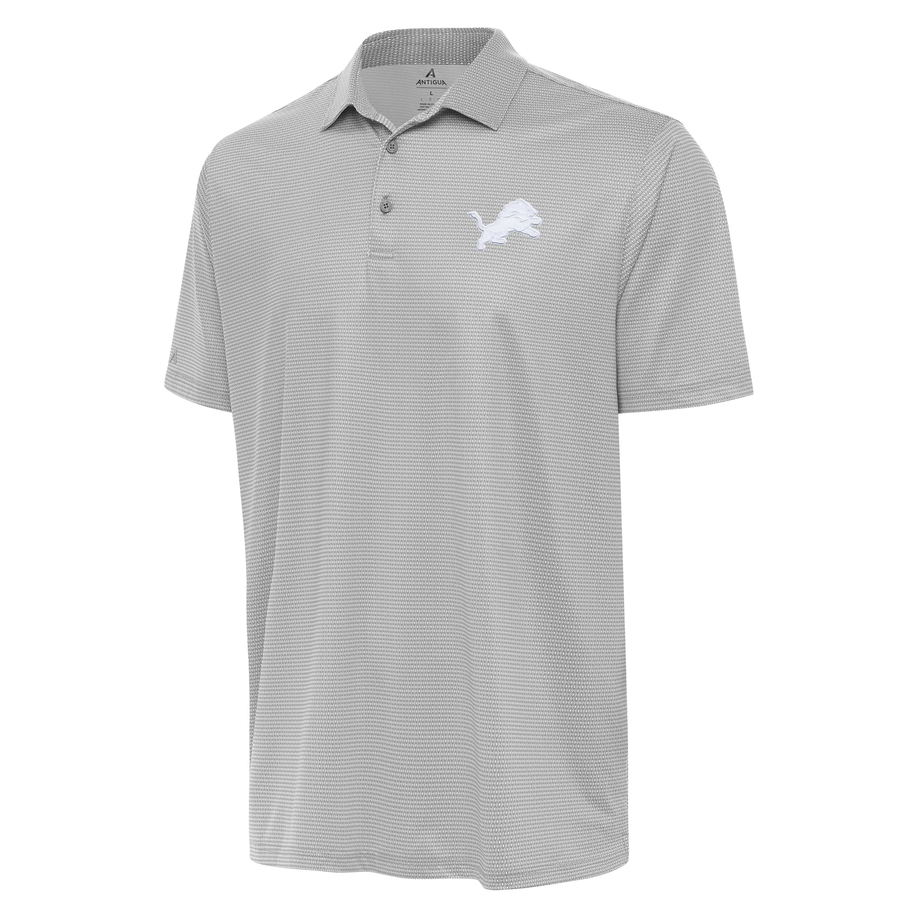 Detroit Lions Rings White Logo Polo