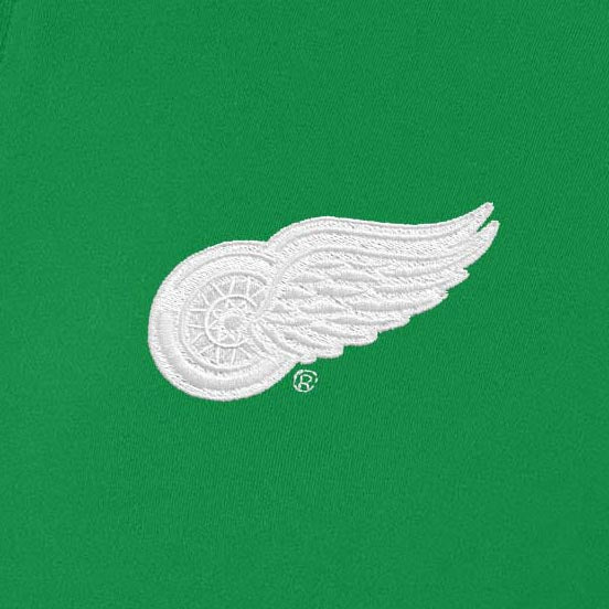 Detroit Red Wings Womens Intent St Patricks Day White Logo Quarter Zip Pullover - Image 2