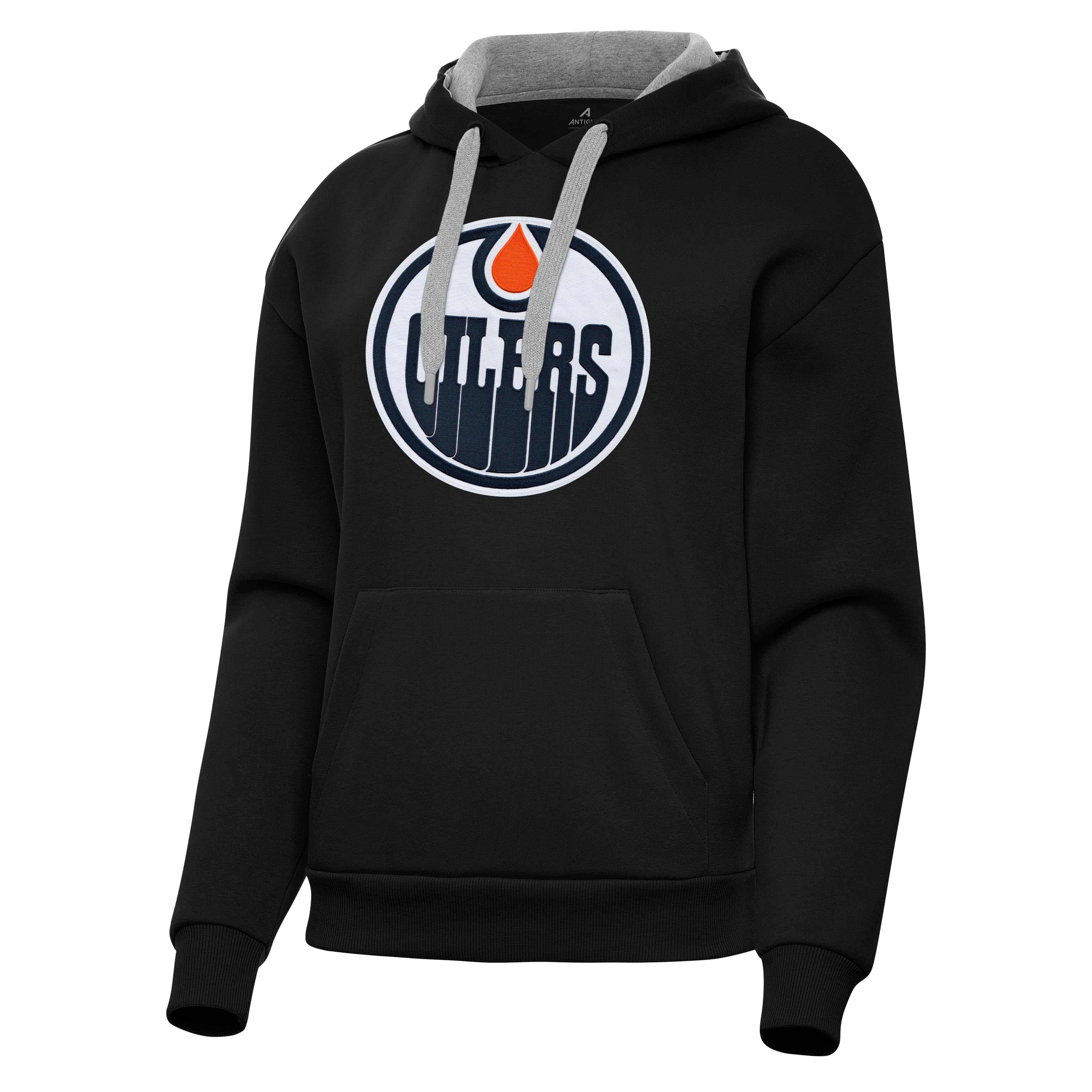 Edmonton Oilers Womens Victory Full Front Logo Pullover Hood - Image 3
