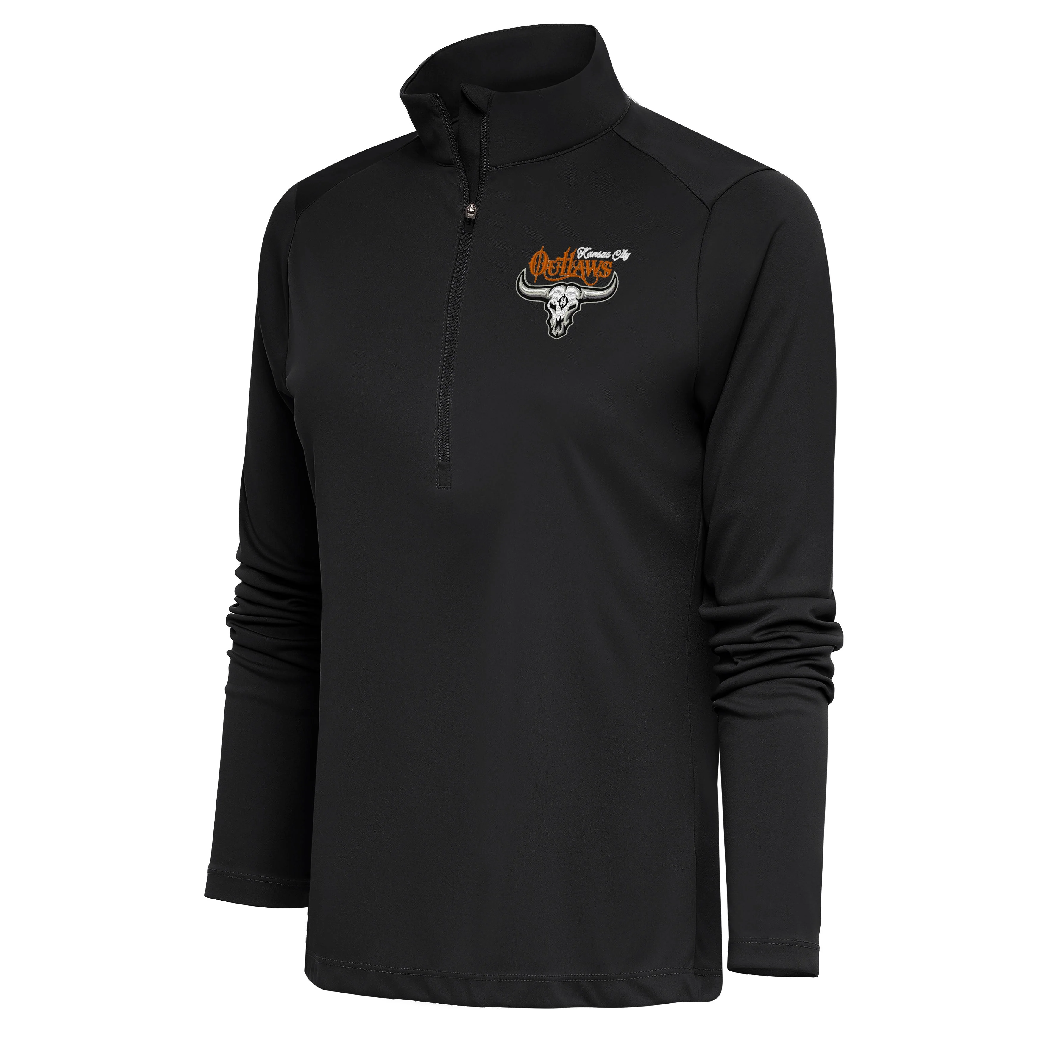 Kansas City Outlaws Tribute Womens Quarter Zip Pullover - Image 3