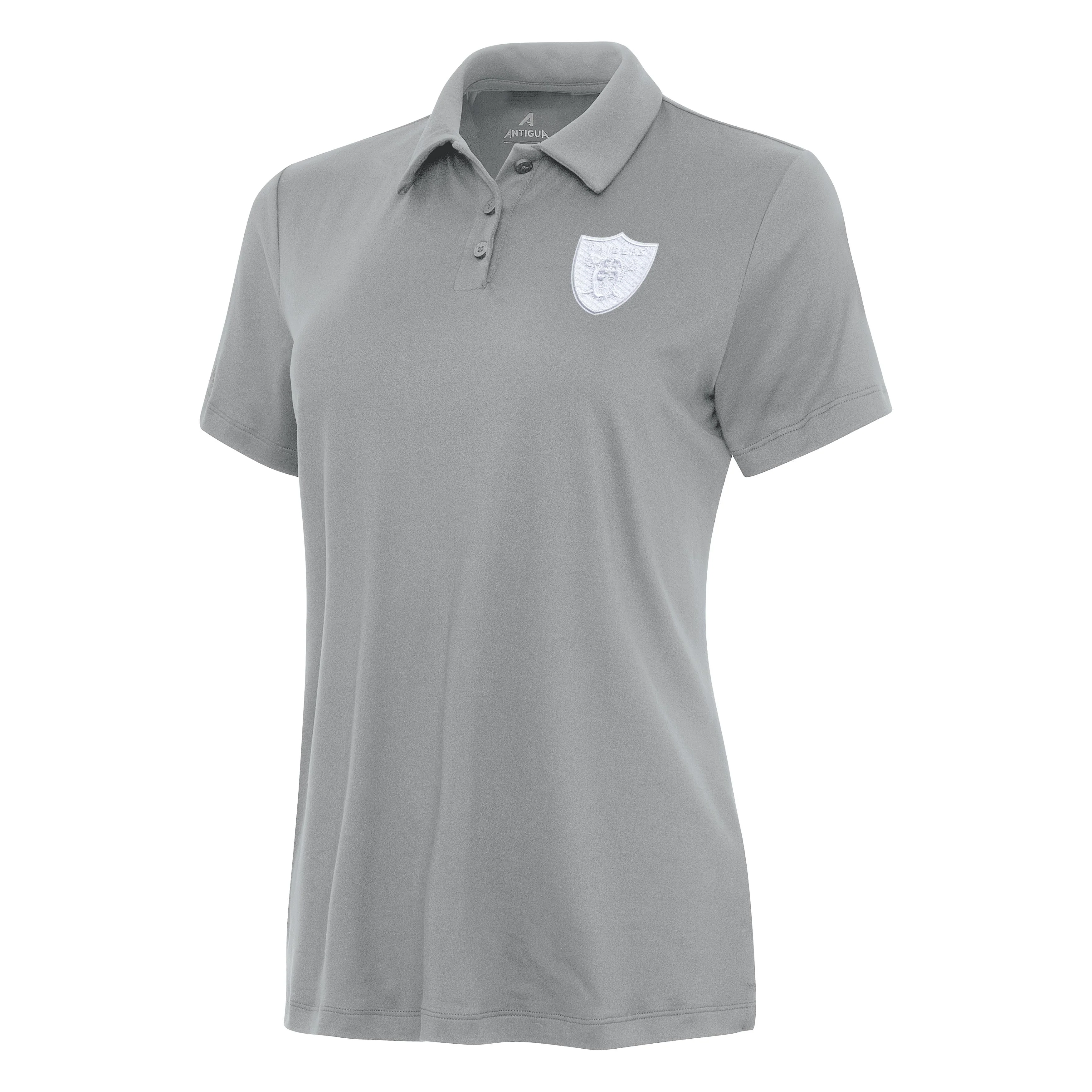 Las Vegas Raiders Womens Reprocess White Logo Polo - Image 2