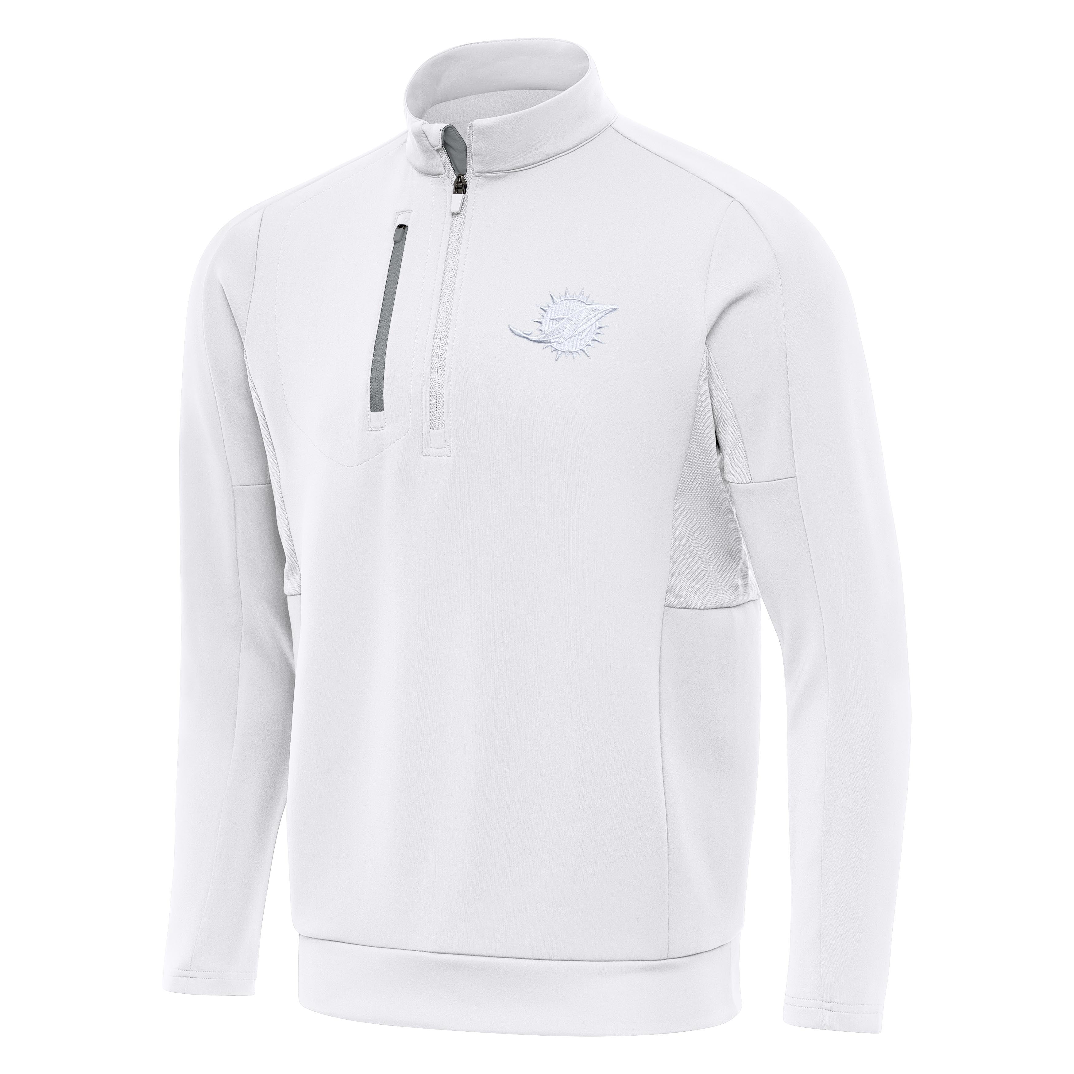 Miami Dolphins Generation White Logo Quarter Zip Pullover