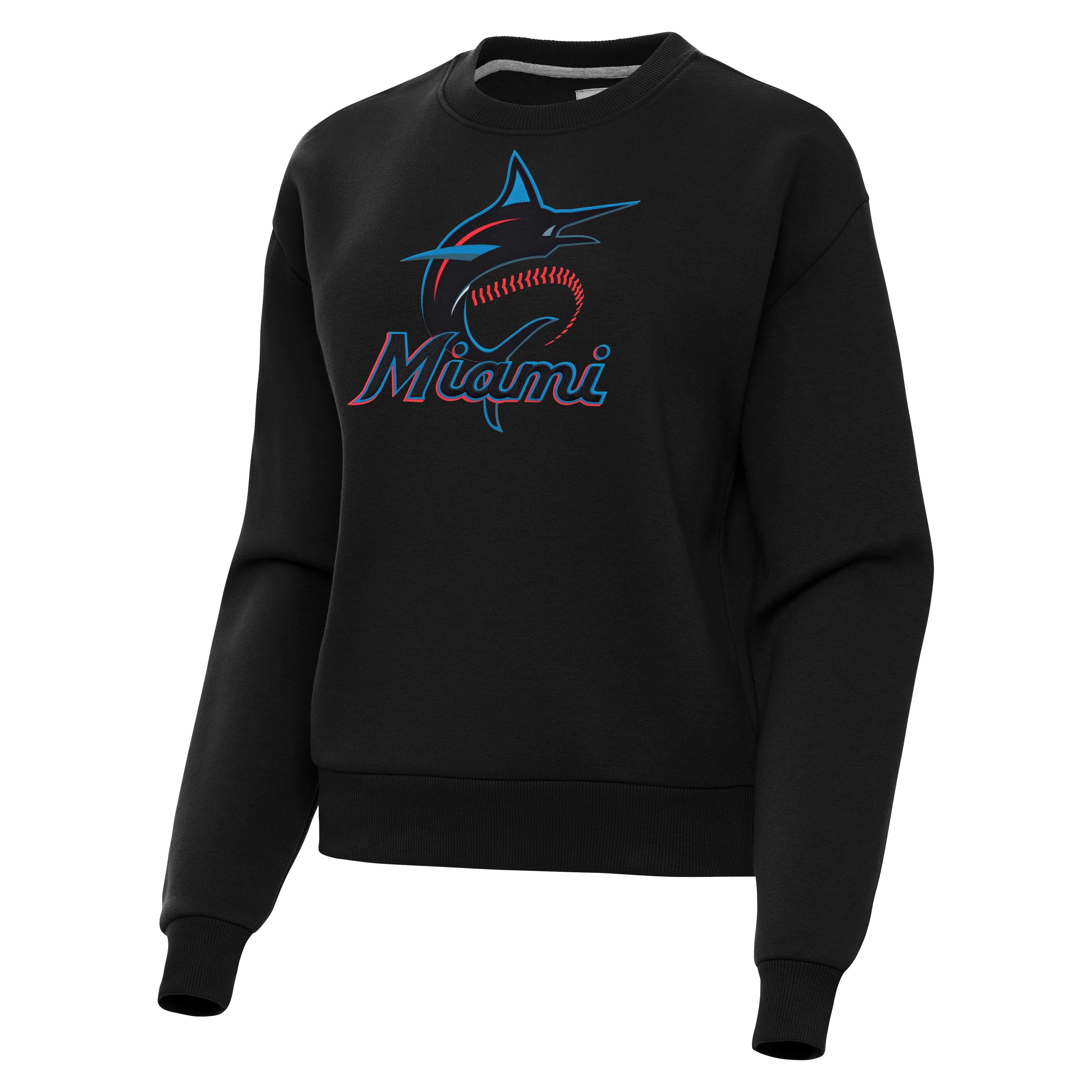 Miami Marlins Womens Victory Full Front Logo Crew
