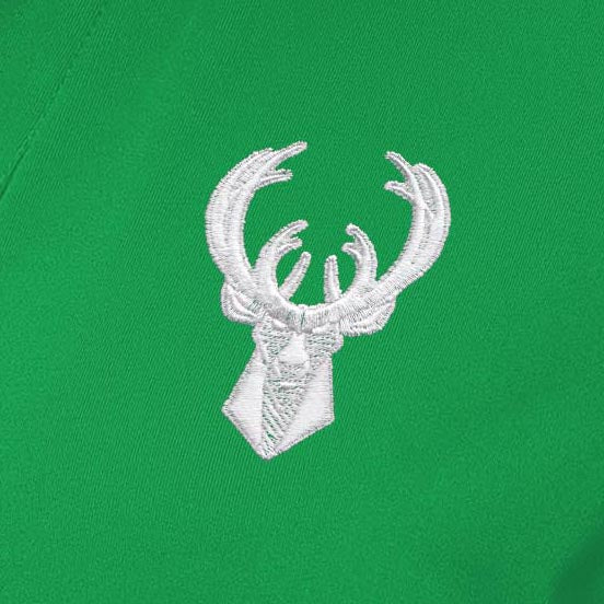 Milwaukee Bucks Womens Era St Patricks Day White Logo Polo - Image 2
