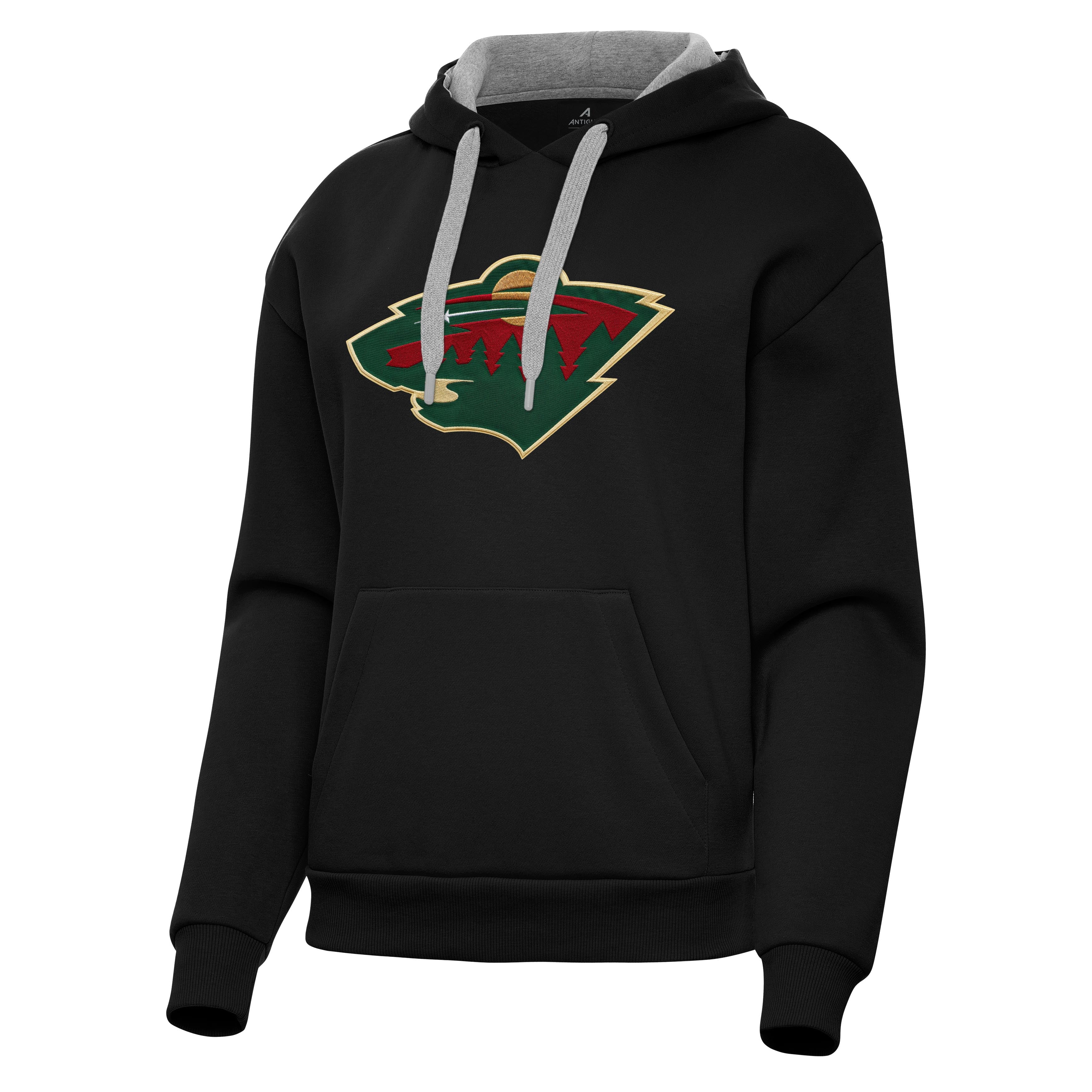 Minnesota Wild Womens Victory Full Front Logo Pullover Hood - Image 2