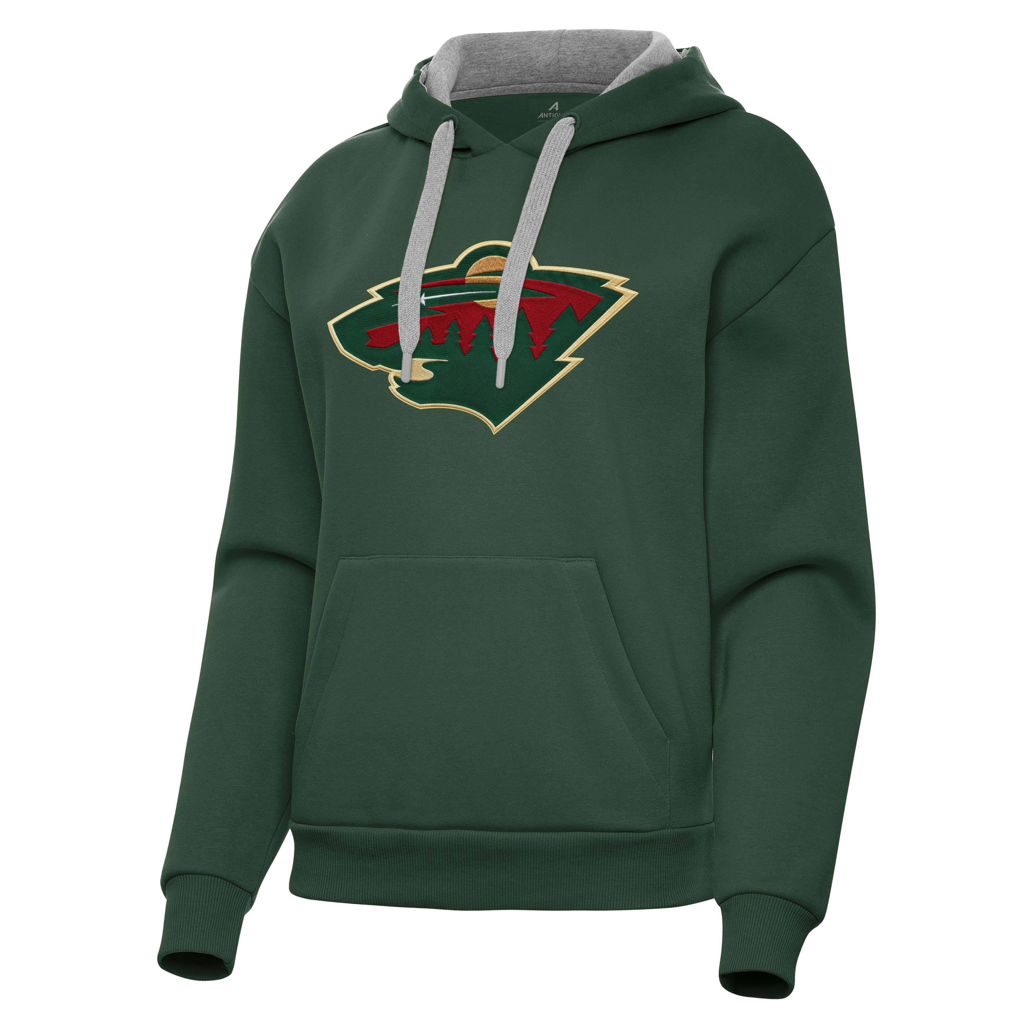 Minnesota Wild Womens Victory Full Front Logo Pullover Hood - Image 5