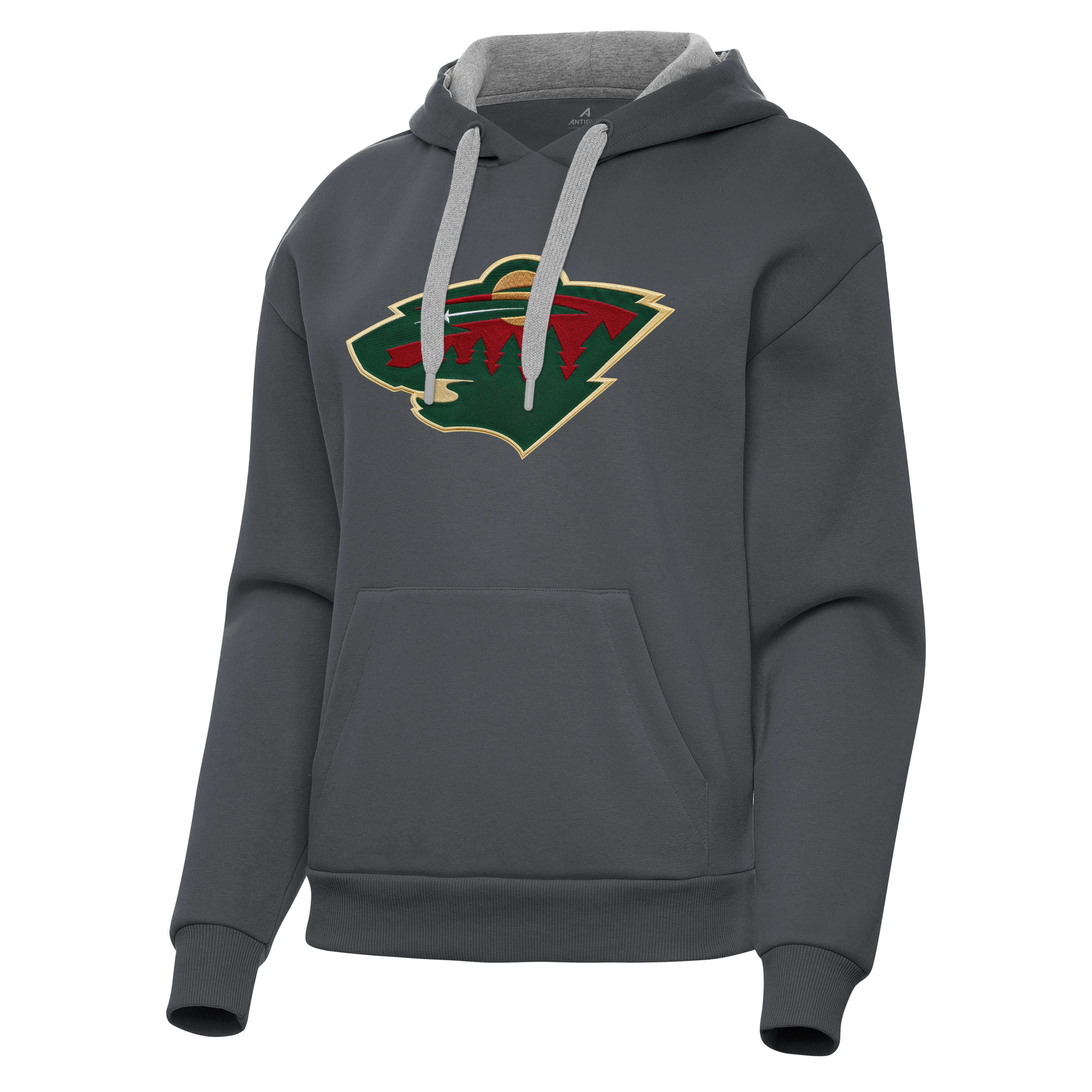 Minnesota Wild Womens Victory Full Front Logo Pullover Hood - Image 6