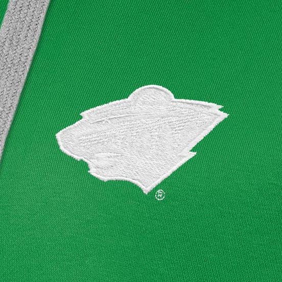 Minnesota Wild Womens Victory St Patricks Day White Logo Pullover Hood - Image 2