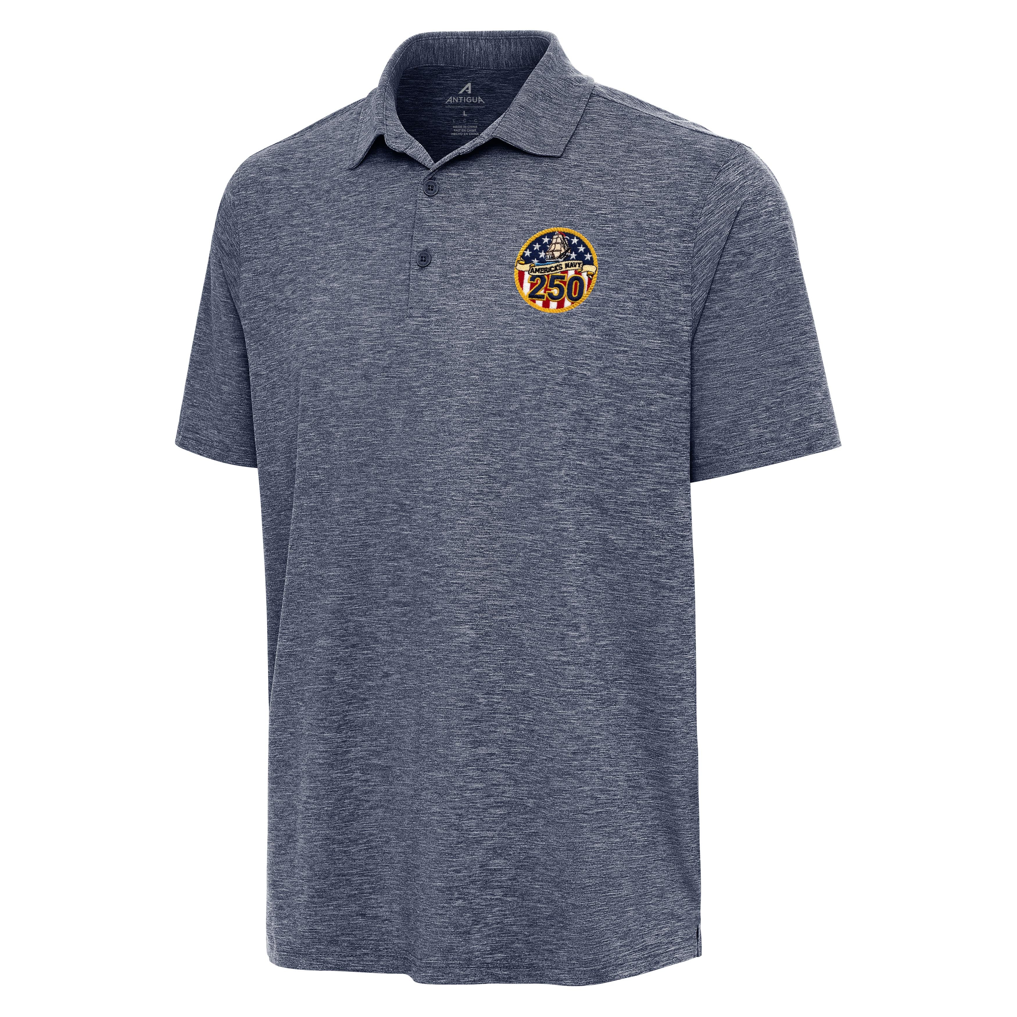 Navy 250th Anniversary Par 3 Polo