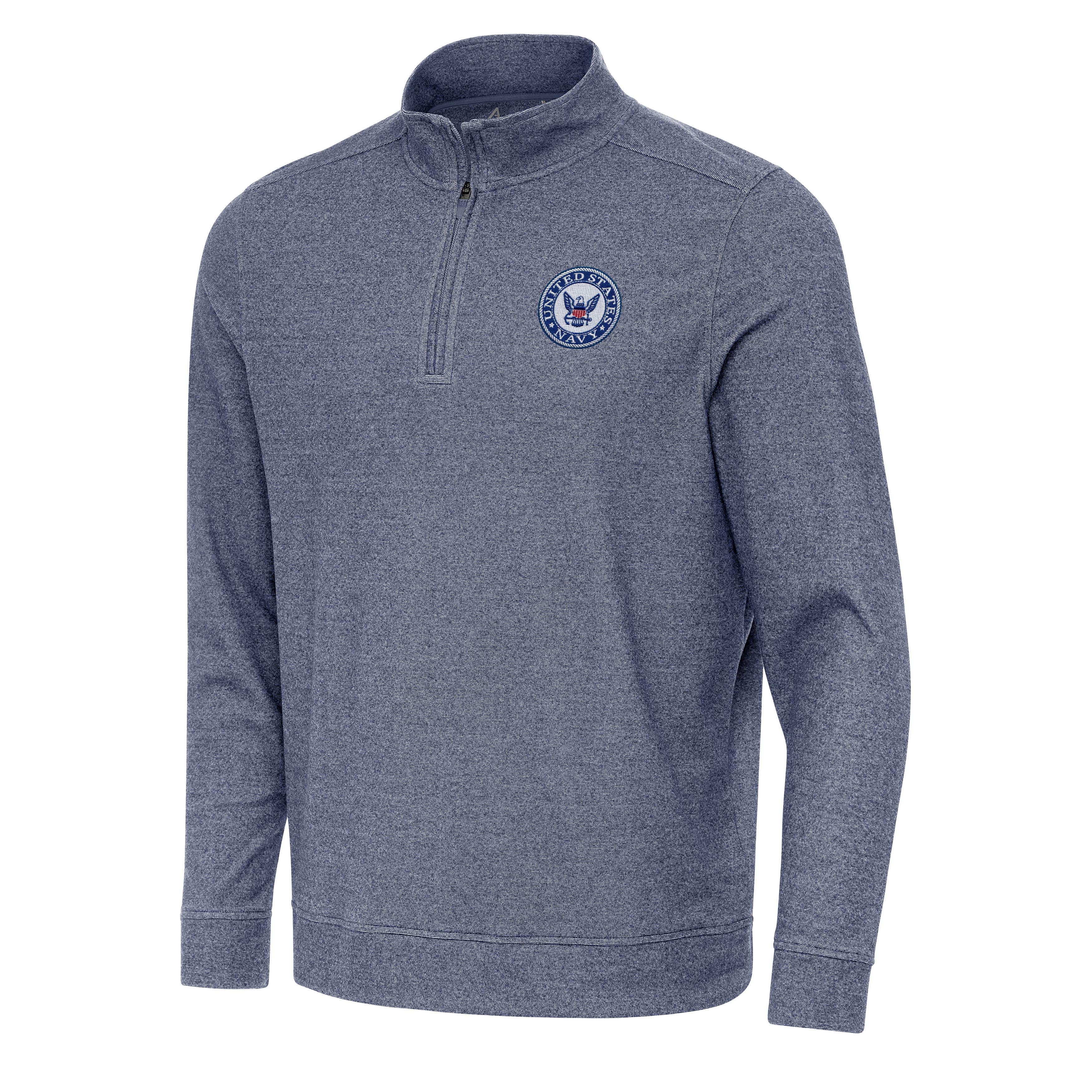Navy Subtle Quarter Zip Mock - Image 2