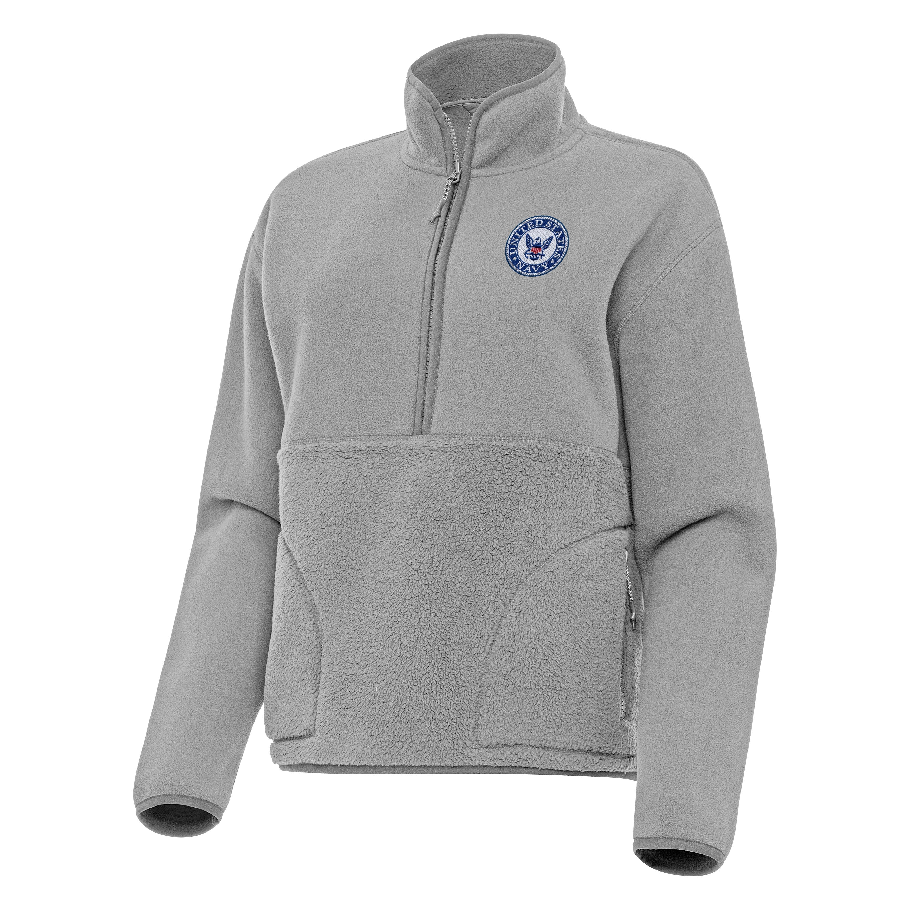 Navy Womens Figure Quarter Zip Pullover - Image 3