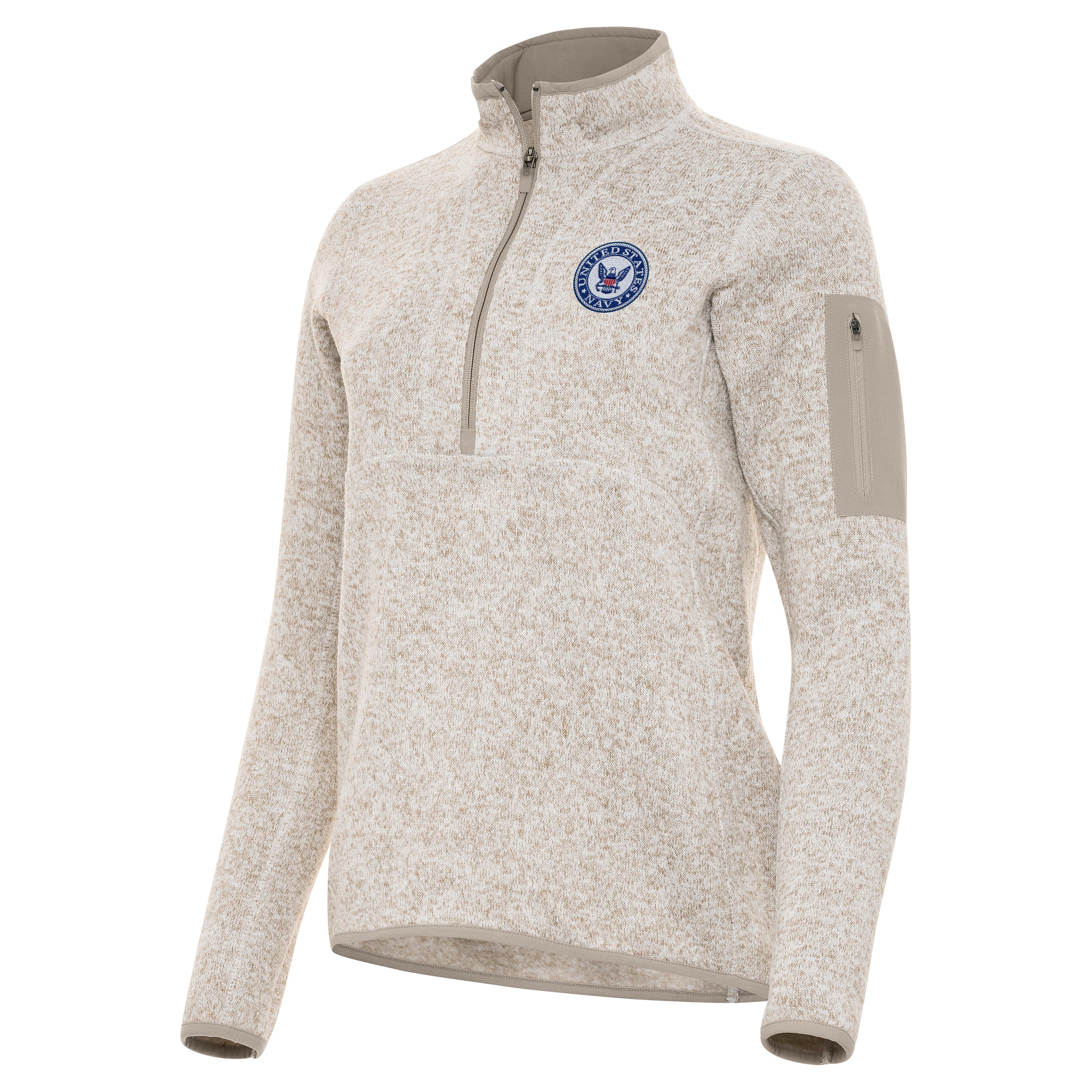 Navy Womens Fortune Half Zip Pullover - Image 7