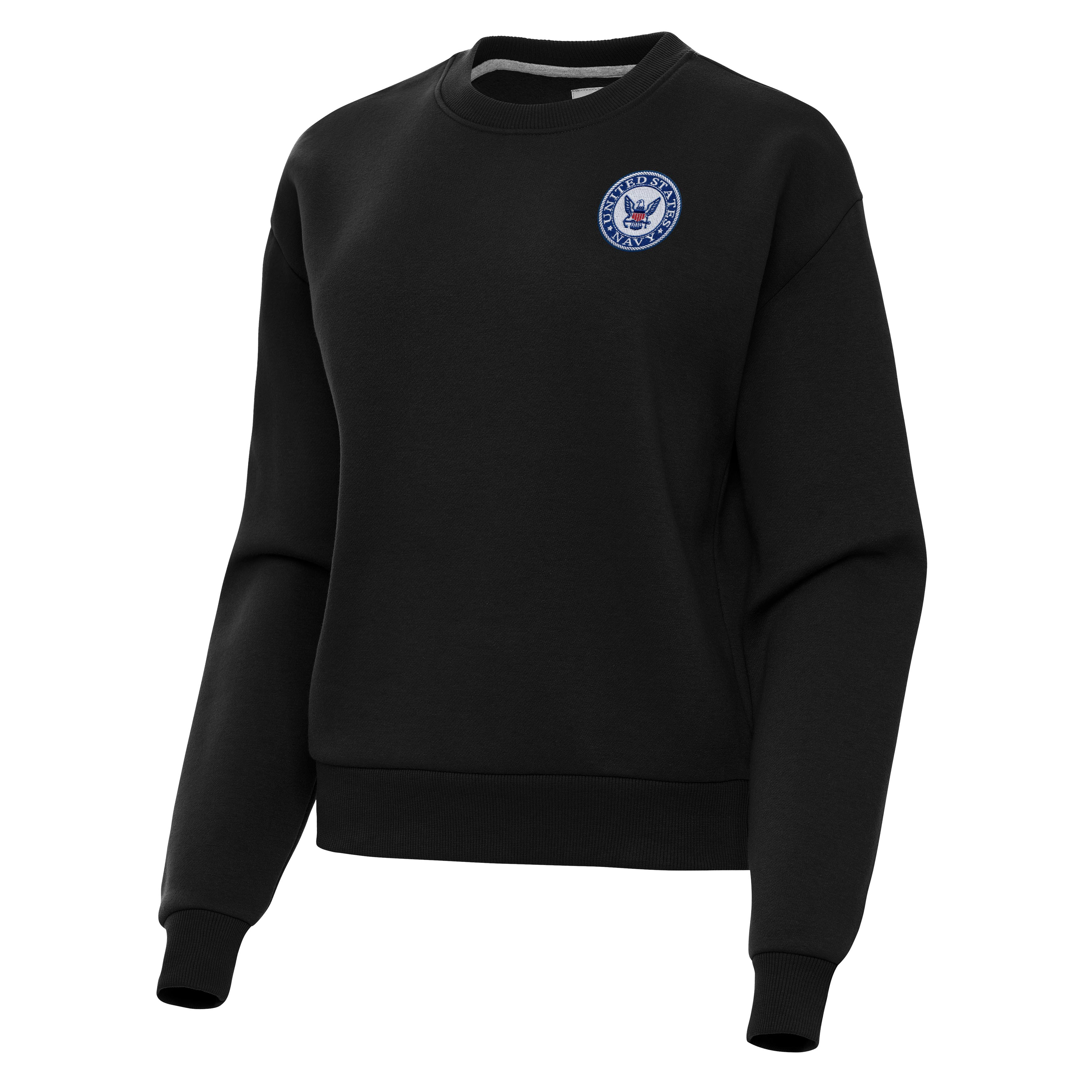 Navy Womens Victory Crew Fleece - Image 3
