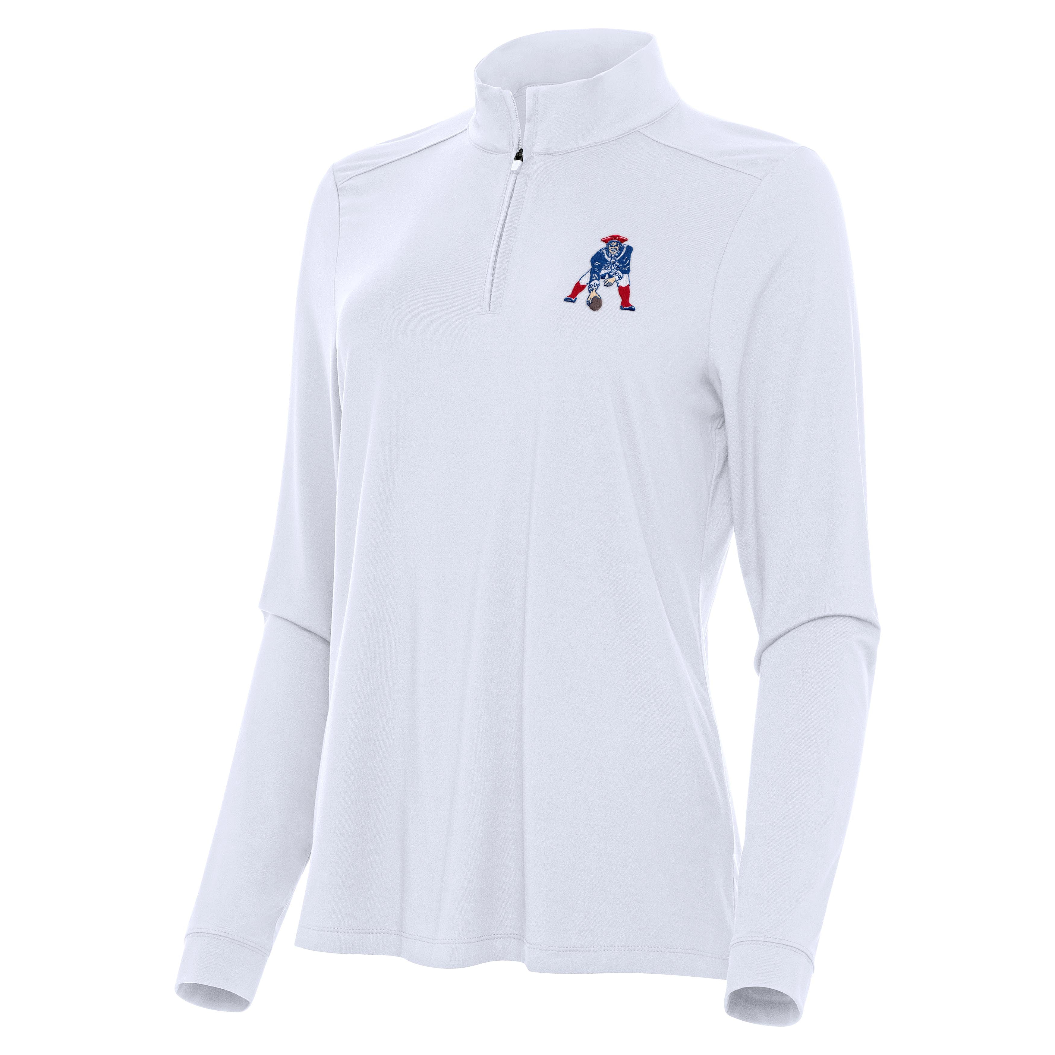 New England Patriots Throwback Womens Intent Quarter Zip Pullover