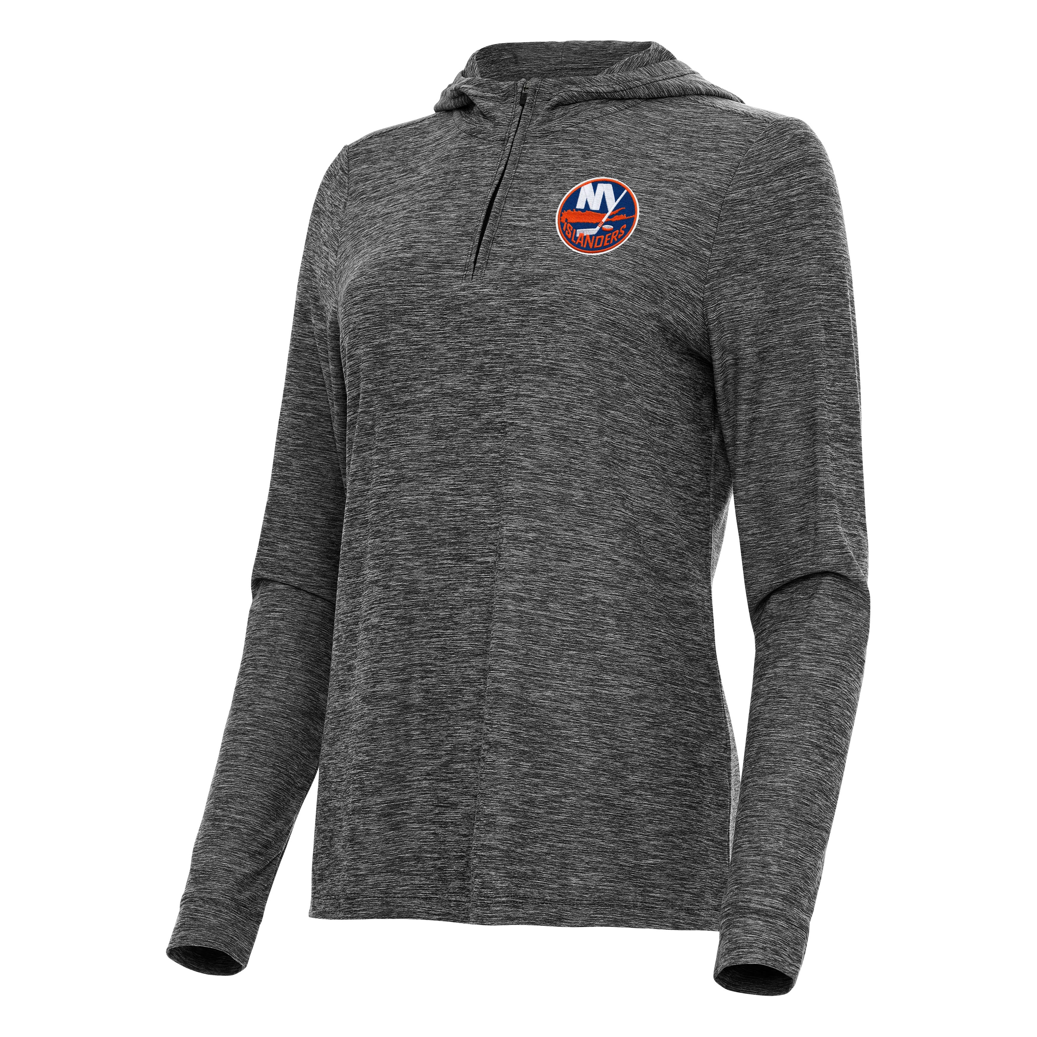 New York Islanders Womens Daybreak Quarter Zip Pullover Hood - Image 2