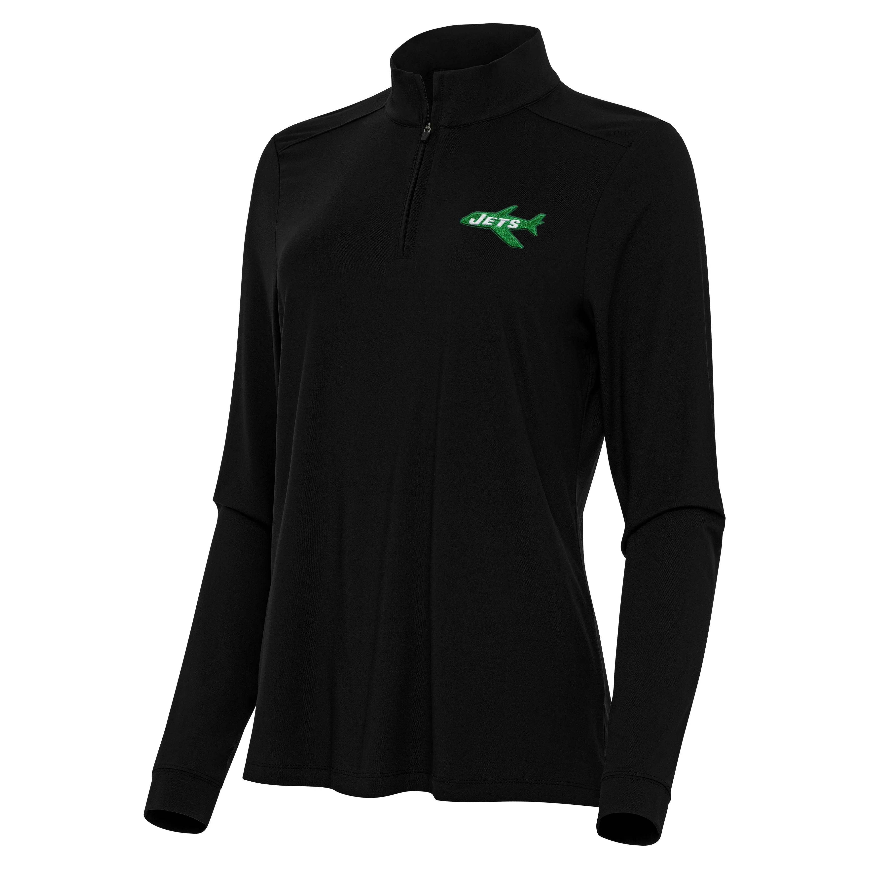 New York Jets Throwback Womens Intent Quarter Zip Pullover - Image 2