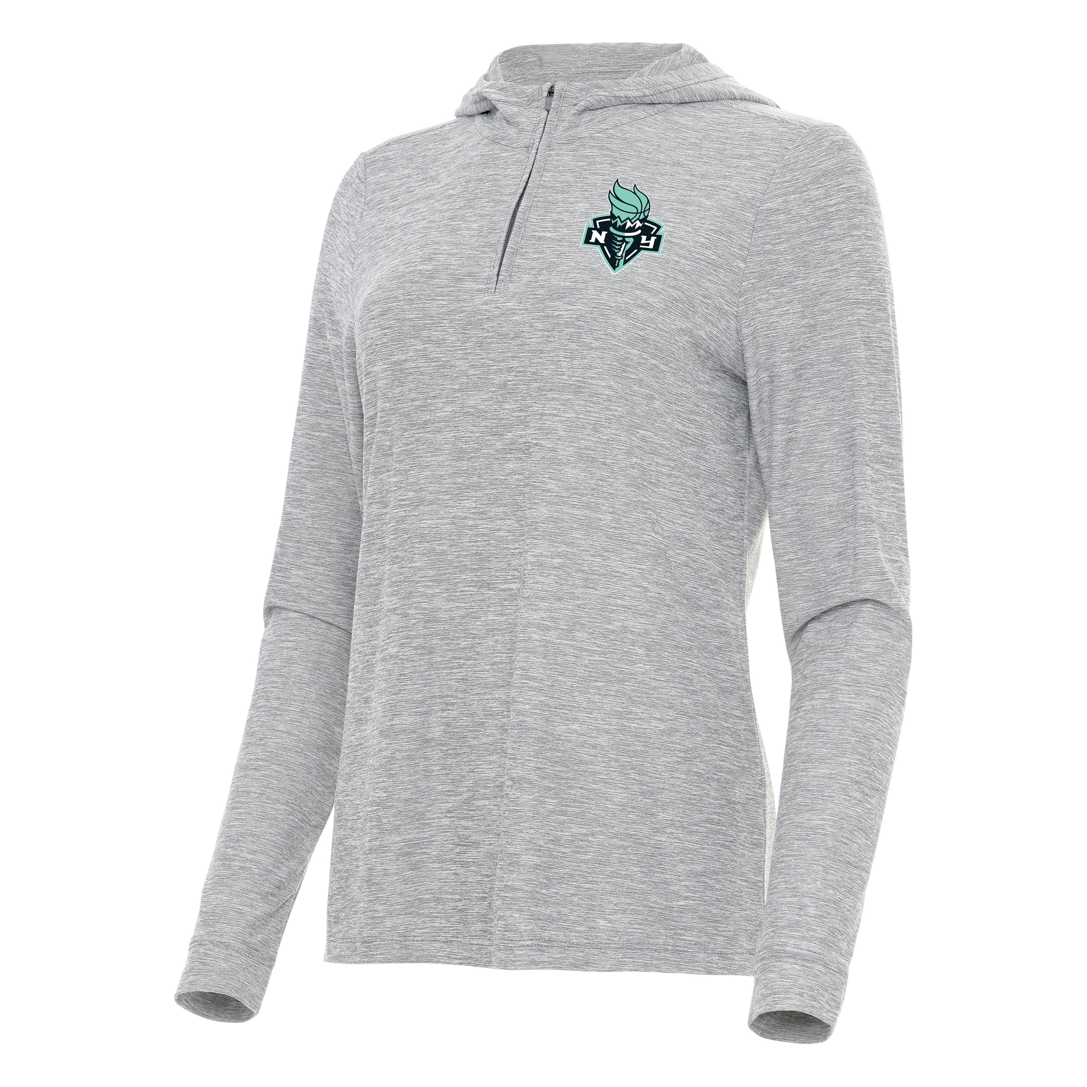 New York Liberty Womens Daybreak Quarter Zip Pullover Hood