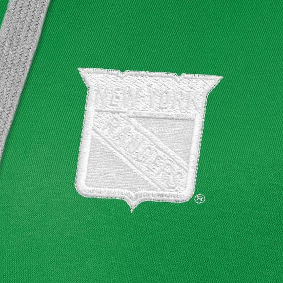 New York Rangers Womens Victory St Patricks Day White Logo Pullover Hood - Image 2