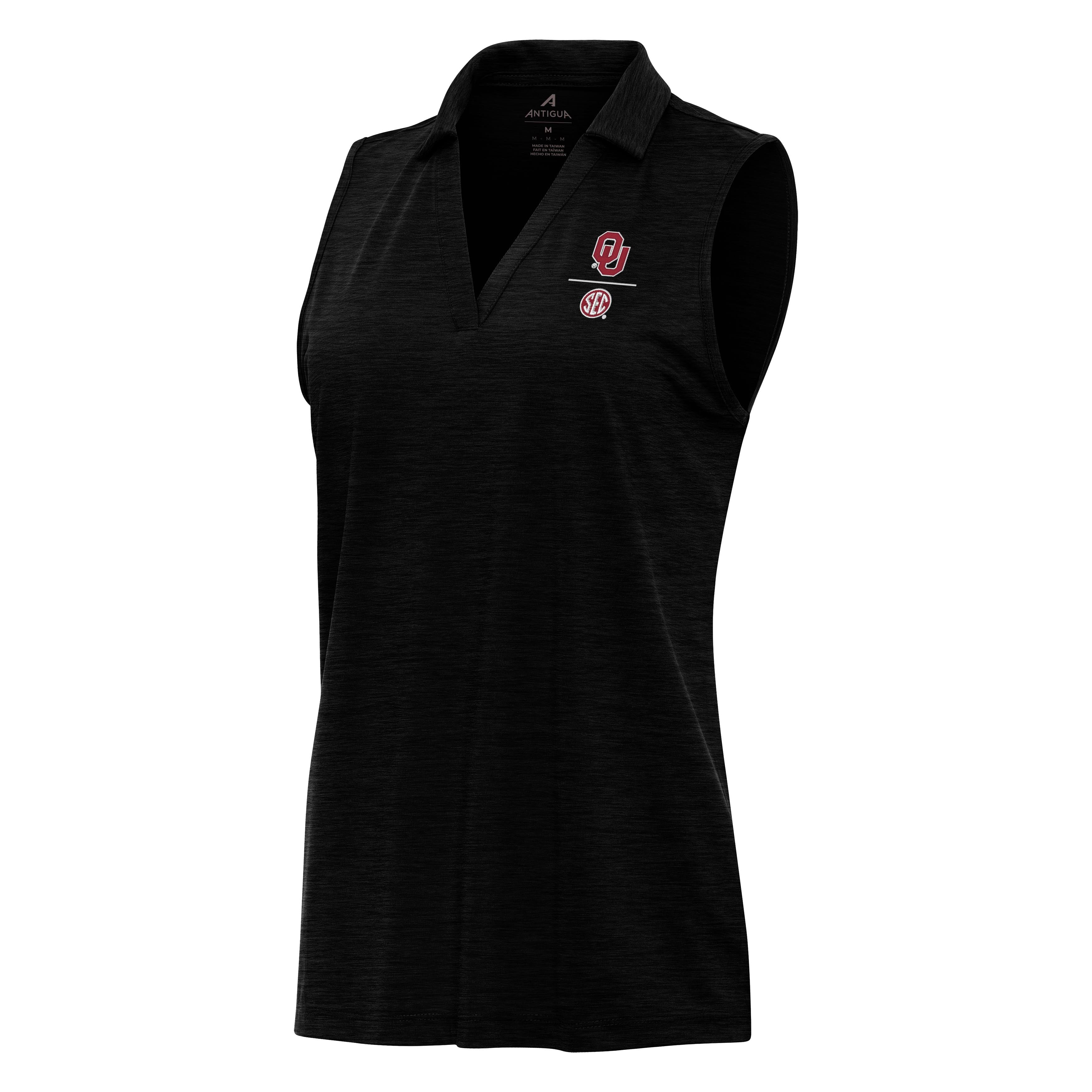 Oklahoma Sooners SEC Womens Layout Sleeveless Polo