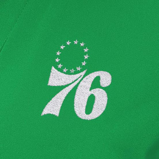 Philadelphia 76ers Womens Era St Patricks Day White Logo Polo - Image 2