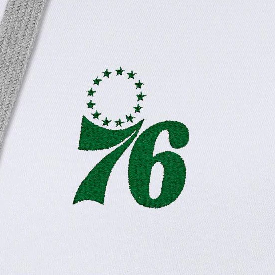 Philadelphia 76ers Womens Victory St Patricks Day Pullover Hood - Image 2