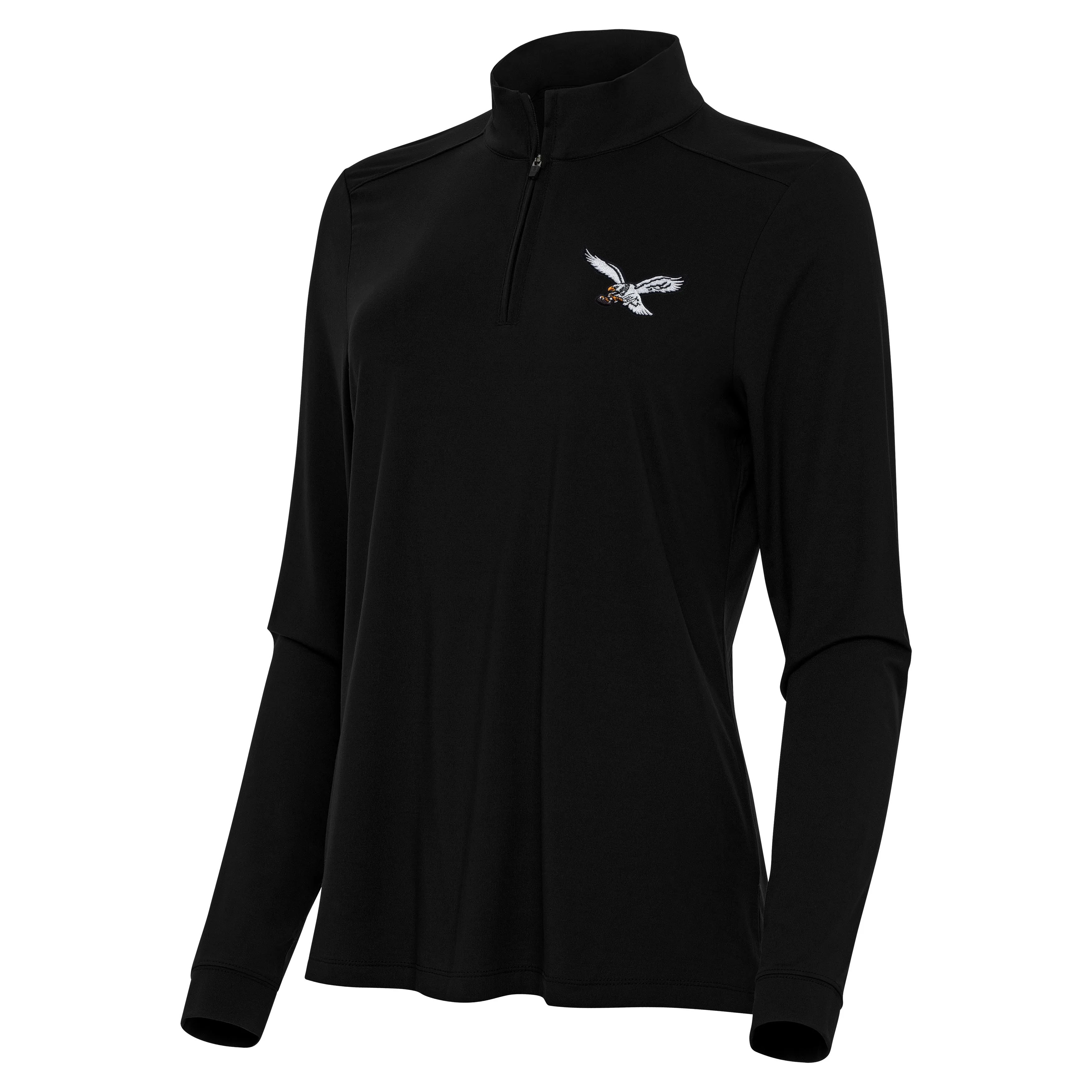 Philadelphia Eagles White Eagle Womens Intent Quarter Zip Pullover - Image 2