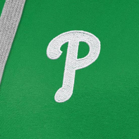 Philadelphia Phillies Womens Victory St Patricks Day White Logo Pullover Hood - Image 2