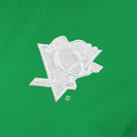 Pittsburgh Penguins Womens Era St Patricks Day White Logo Polo - Image 2